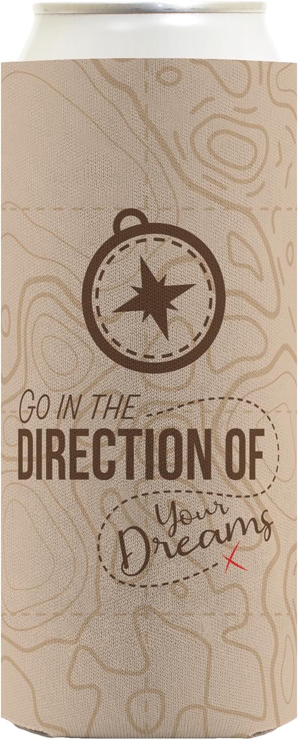 Graduation Decorations Go In The Direction of Your Dreams 12-Pack Ultra Slim Can Thermocoolers