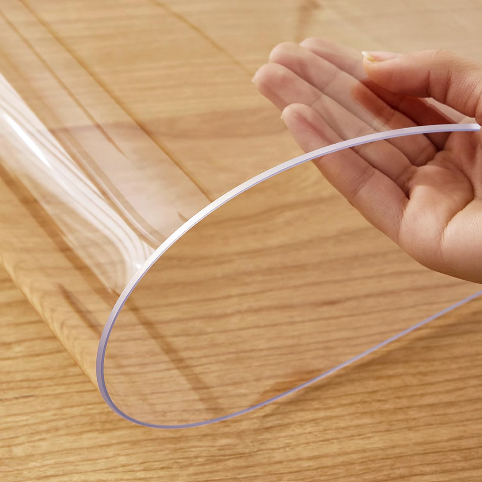 Tovaglia Trasparente,Tovaglia in PVC Rettangolare,Tovaglia Protettiva Spesso 0,7mm,Impermeabile Tovaglia,Tovaglie,Piatto di Cristallo,Uso Interno ed Esterno (100x230cm/39x90in)