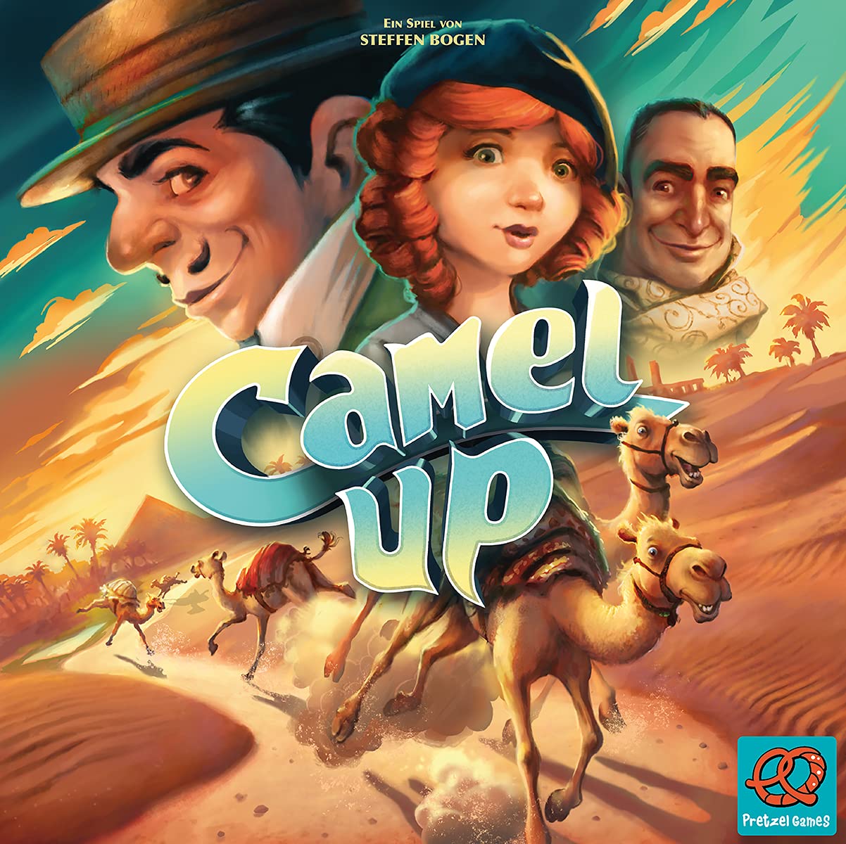 Camel Up gra rodzinna, gra roku 2014, 3-8 graczy, od 8 lat, 30+ minut, niemiecka, wielokolorowa, kolorowa