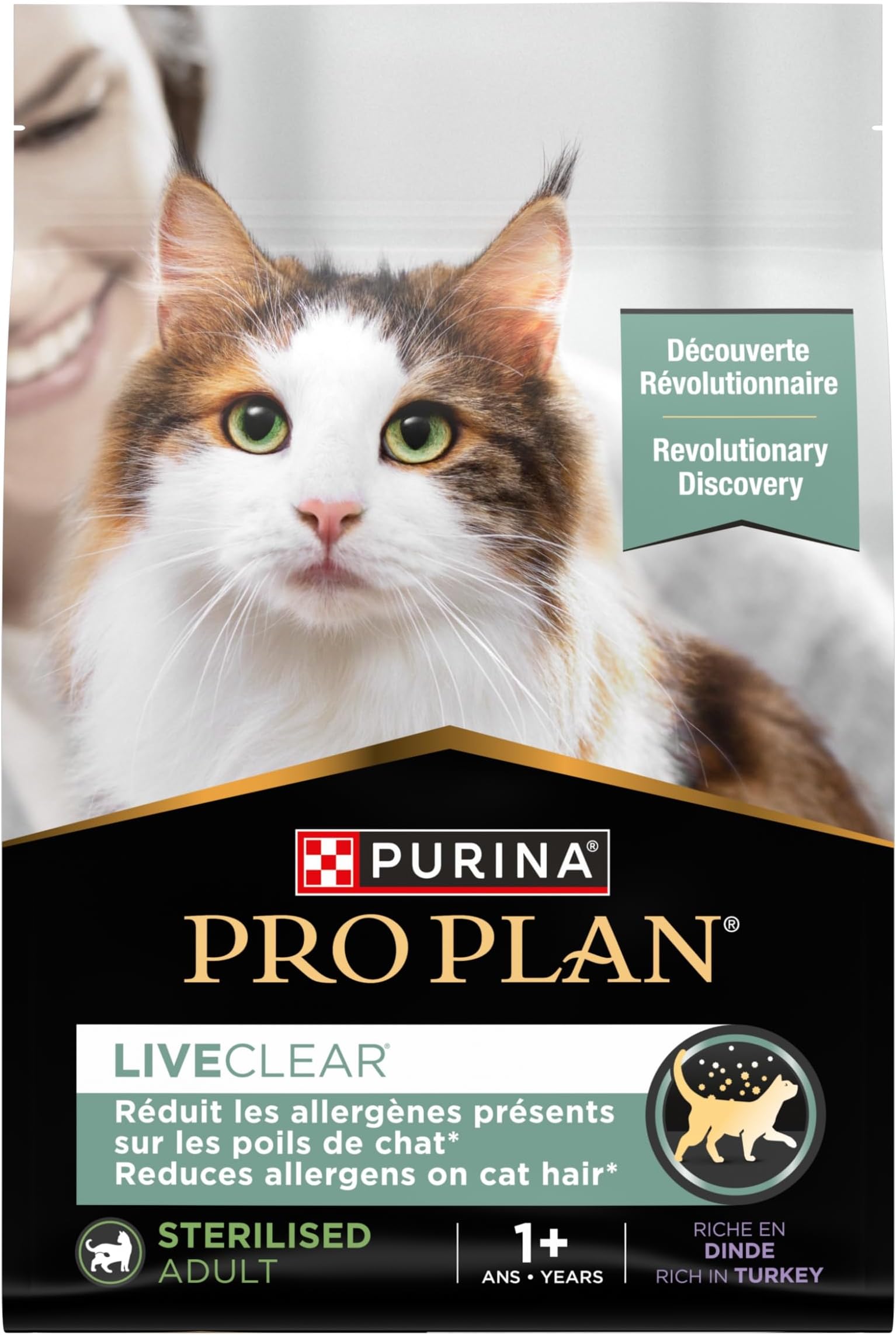 LiveClear Sterilised Adult, Allergen Reducing Dry Cat Food with Turkey 2.8 kg