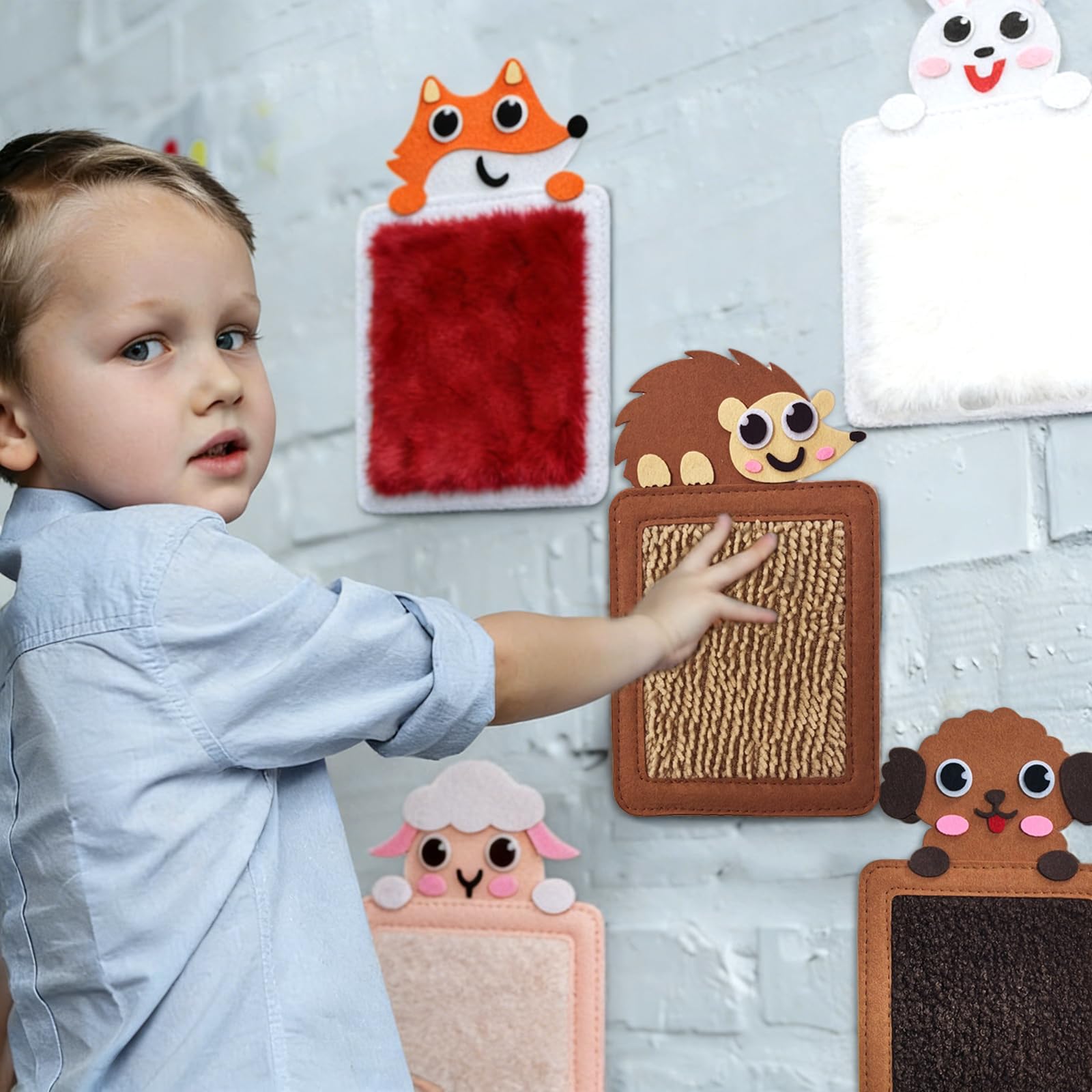 ZhouWei – 8 Tapis Sensoriels Animaux – Dalles Tactiles Pour Autistes – Stimulation Et Relaxation – Dès 1 An