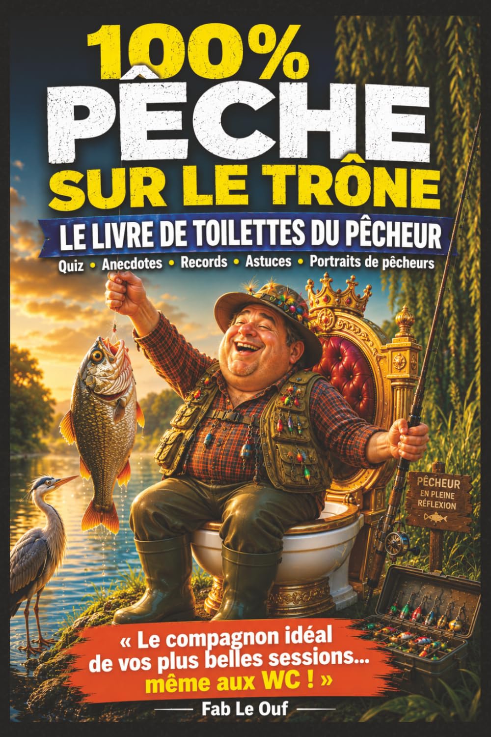 100 % PÊCHE SUR LE TRÔNE: Le livre de toilettes du pêcheur – Quiz, anecdotes, records, astuces, poissons de légende, histoires incroyables et moments cultes au bord de l'eau
