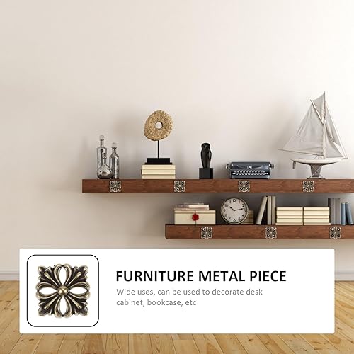 Miniatura 8 de Veemoon 12 piezas de pomos decorativos de flores cuadradas americanas para cajones, perillas decorativas de gabinete, tiradores de conector de