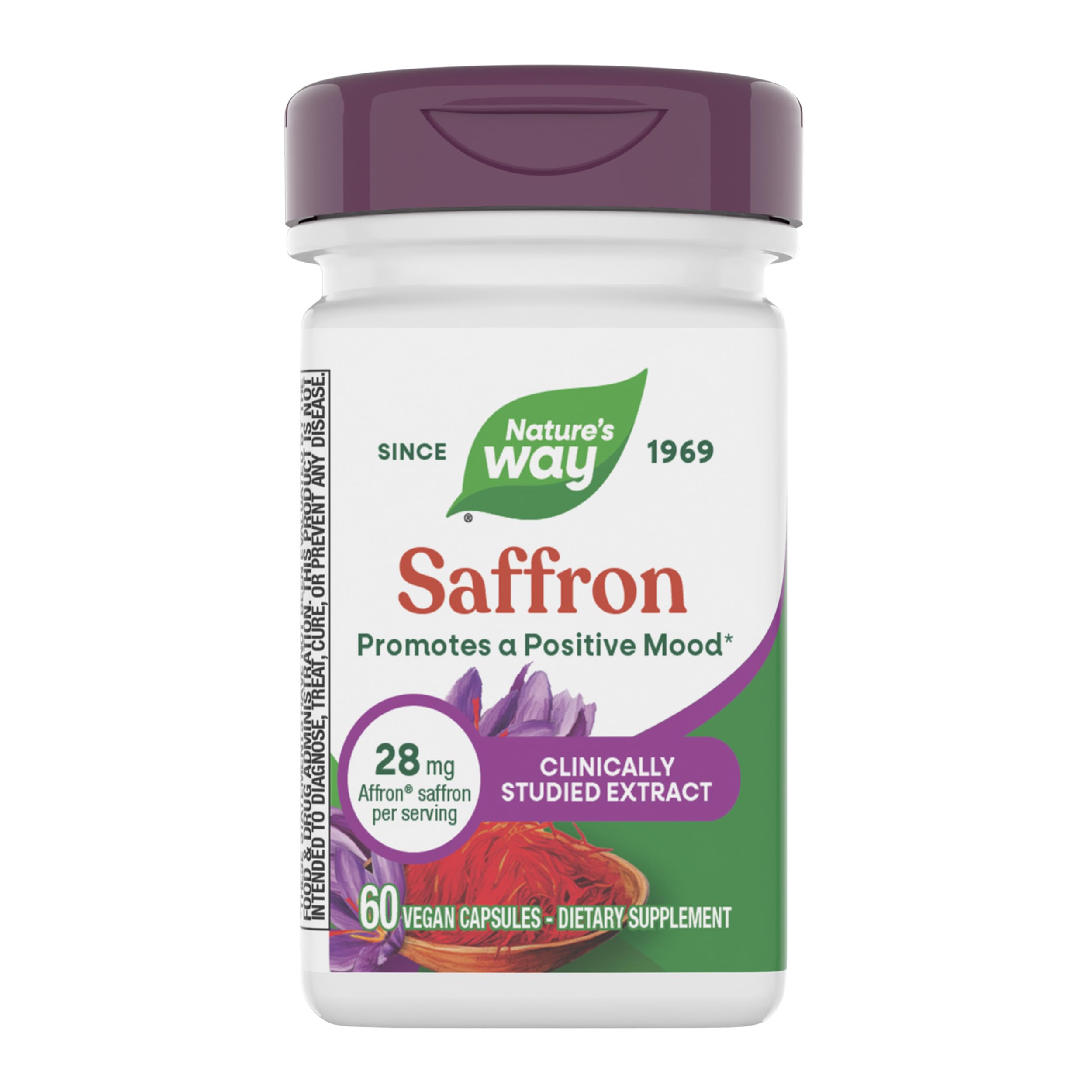Nature's Way Saffron Capsules, 28 mg Saffron Extract per Serving, 60 ct