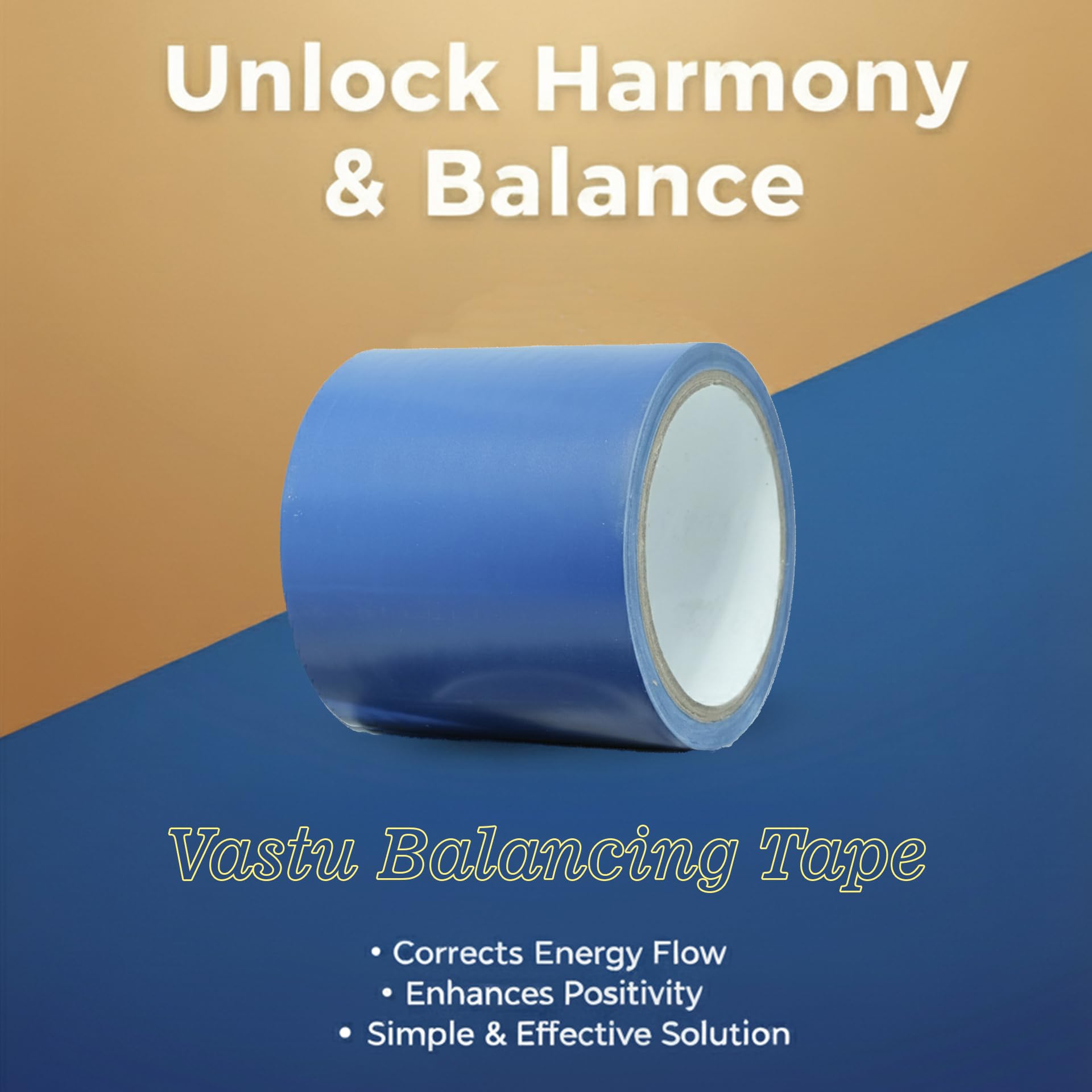 TREEMAISON Vastu Blue Tape | Size - 4 Inch (96 mm) Approx | Length- 20 Meter (Approx) | Vastu Tape for Toilet Correction | Vastu Tape for Main Door | Vastu Correction for Negative Entrance |Pack of 1 1