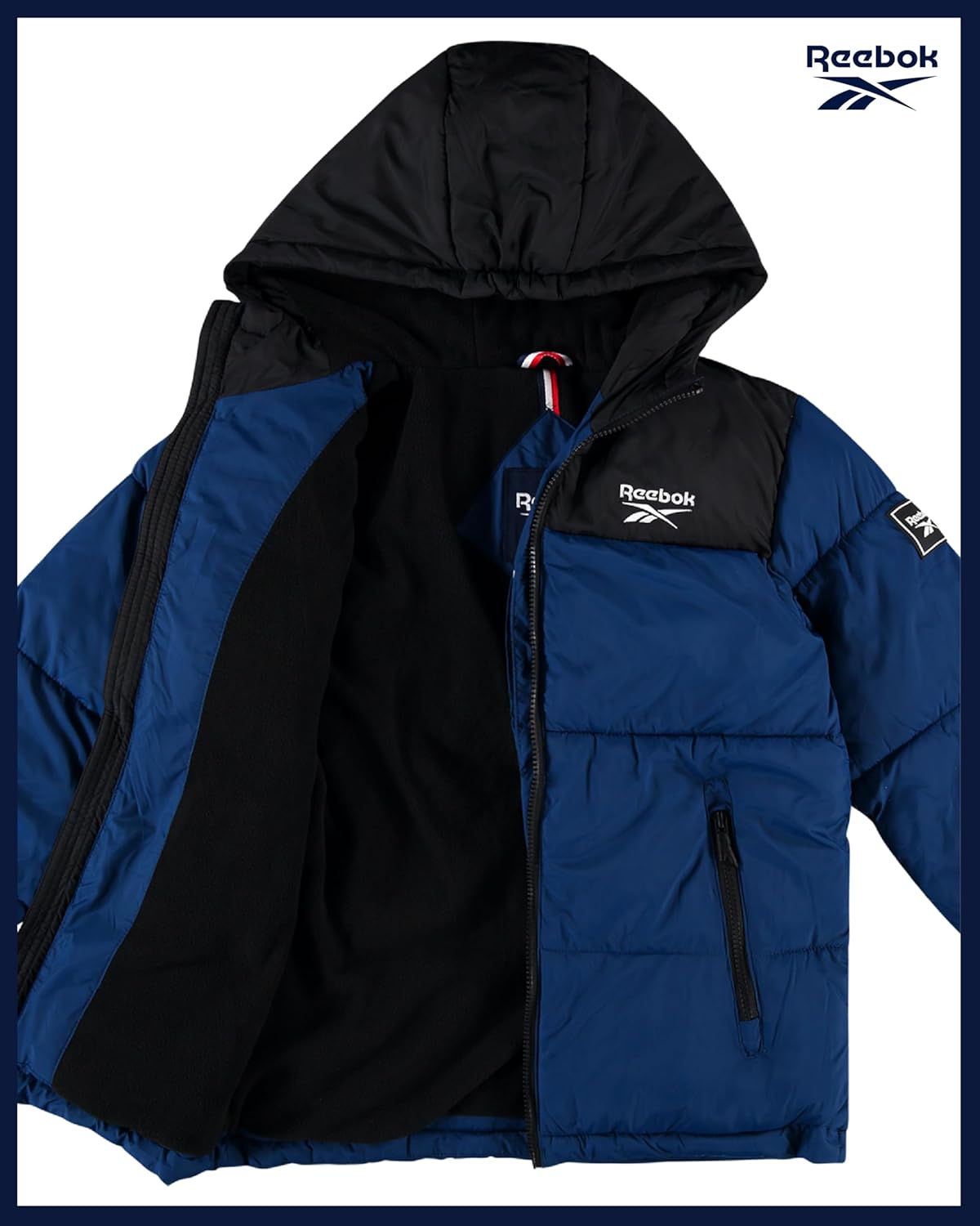 Reebok Boys Puffer Jacket - Heavyweight Water & Wind Resistant Quilted Boys Winter Coat - Fleece Insulated Kids Winter Jacket - Image 2