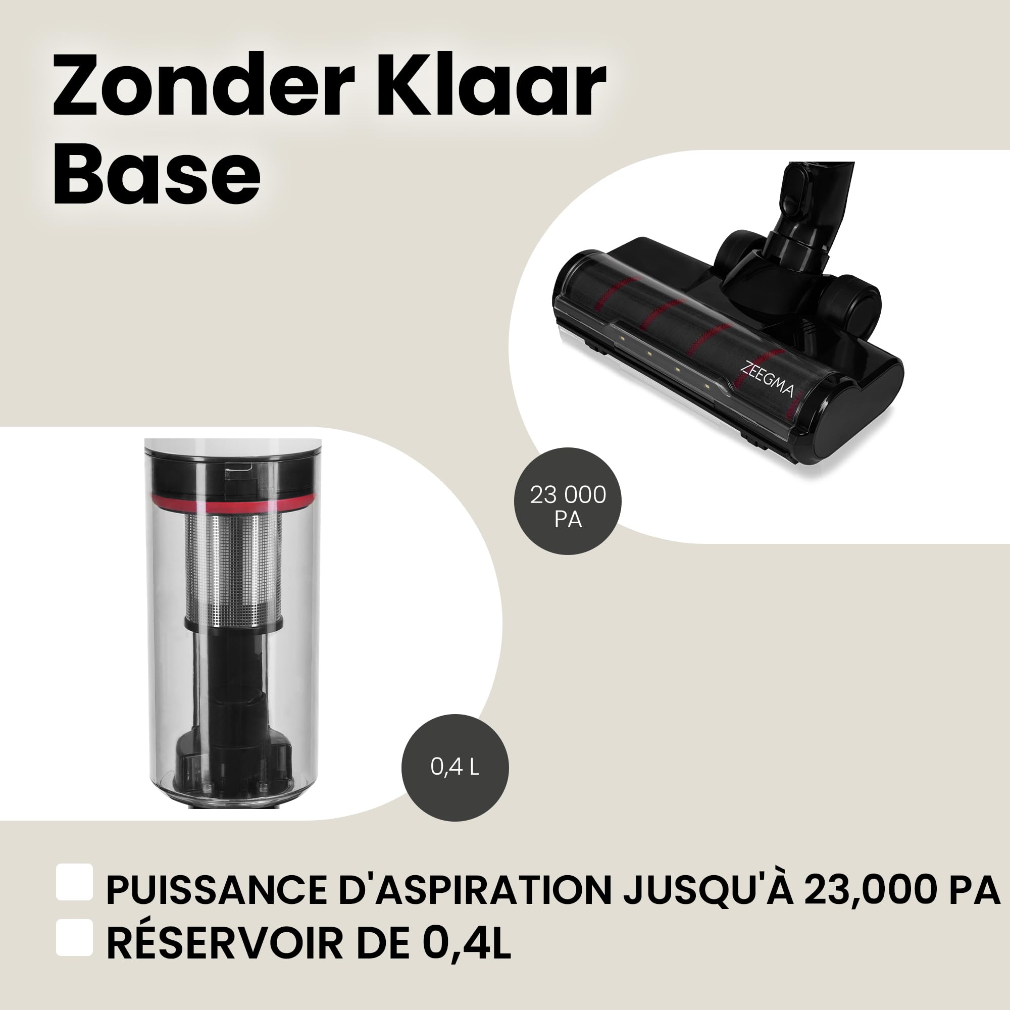 Aspirateur Laveur ZEEGMA Zonder Wash 1400W - Nettoyeur Tapis Et Sols, Réservoir 4L, Filtre HEPA - 8