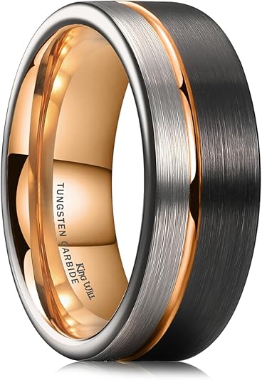 Men's Brushed-Finish Tungsten Carbide Ring