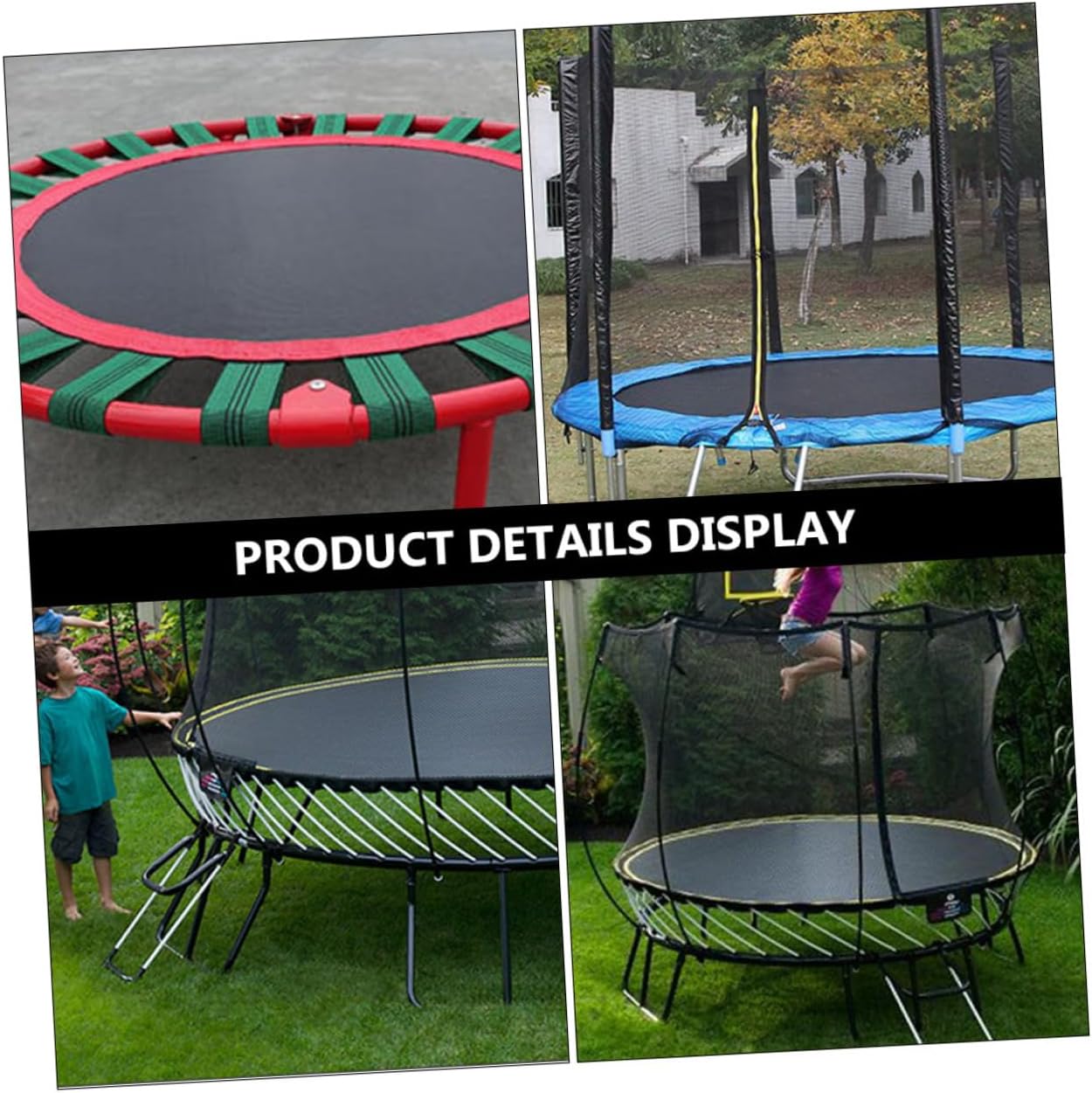 UPKOCH 1pc Weatherproof Round Trampoline Jumping Mat Black Replacement Pad for Trampoline and Fade-Resistant for Outdoor Fun and Backyard Play