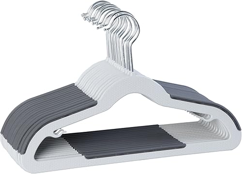 Finnhomy Paquete de 30 ganchos de plástico extra fuertes para bebés y niños, perchas duraderas para ropa de niños con almohadillas antideslizantes,