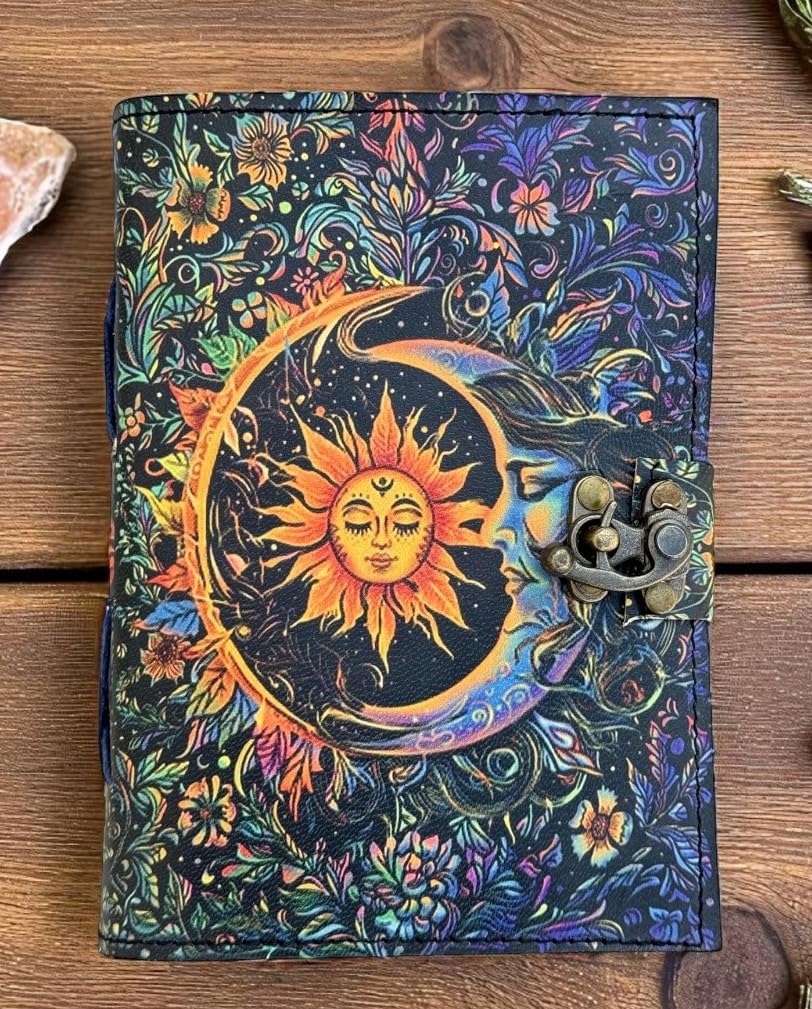 Sun & Moon Book of Shadows Journal for Men & Women 200 pages Sun Moon Notebook