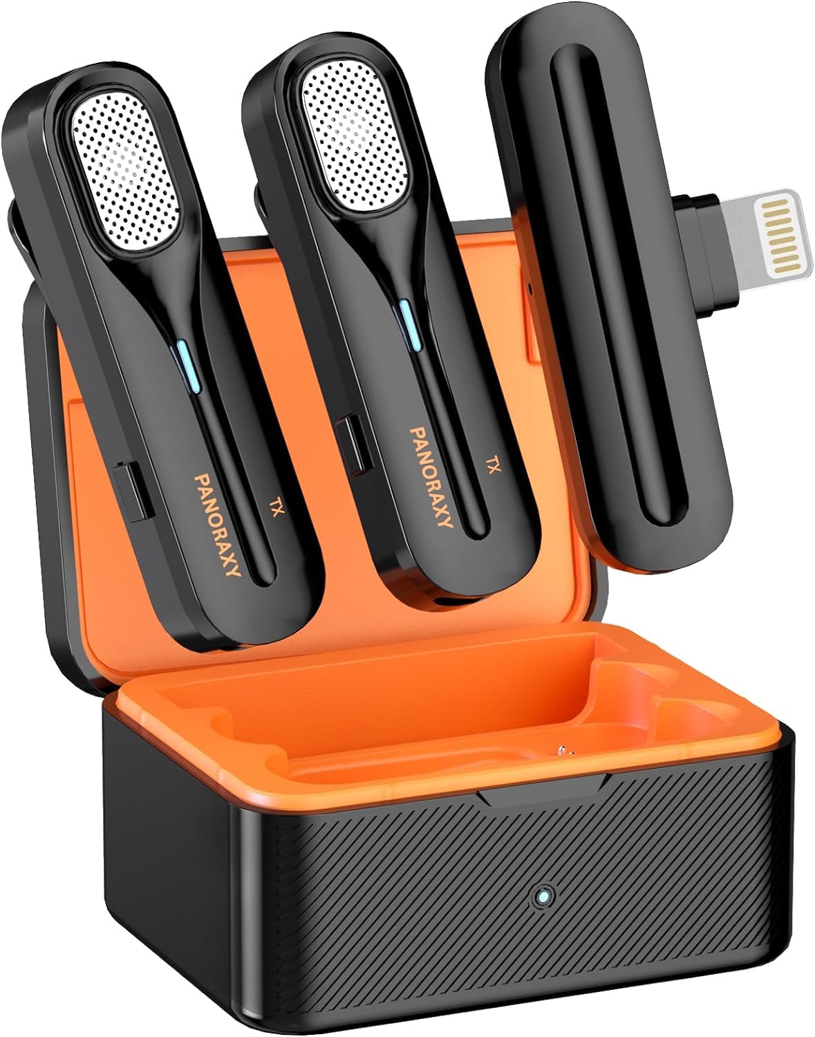 Lavalier Mikrofon Kabellos, Plug-Play Lavalier Microphon Wireless für iOS, Intelligentes Minimikrofon zur Geräuschreduktion ist einfach zu bedienen, geeignet für YouTube, TikTok, Facebook