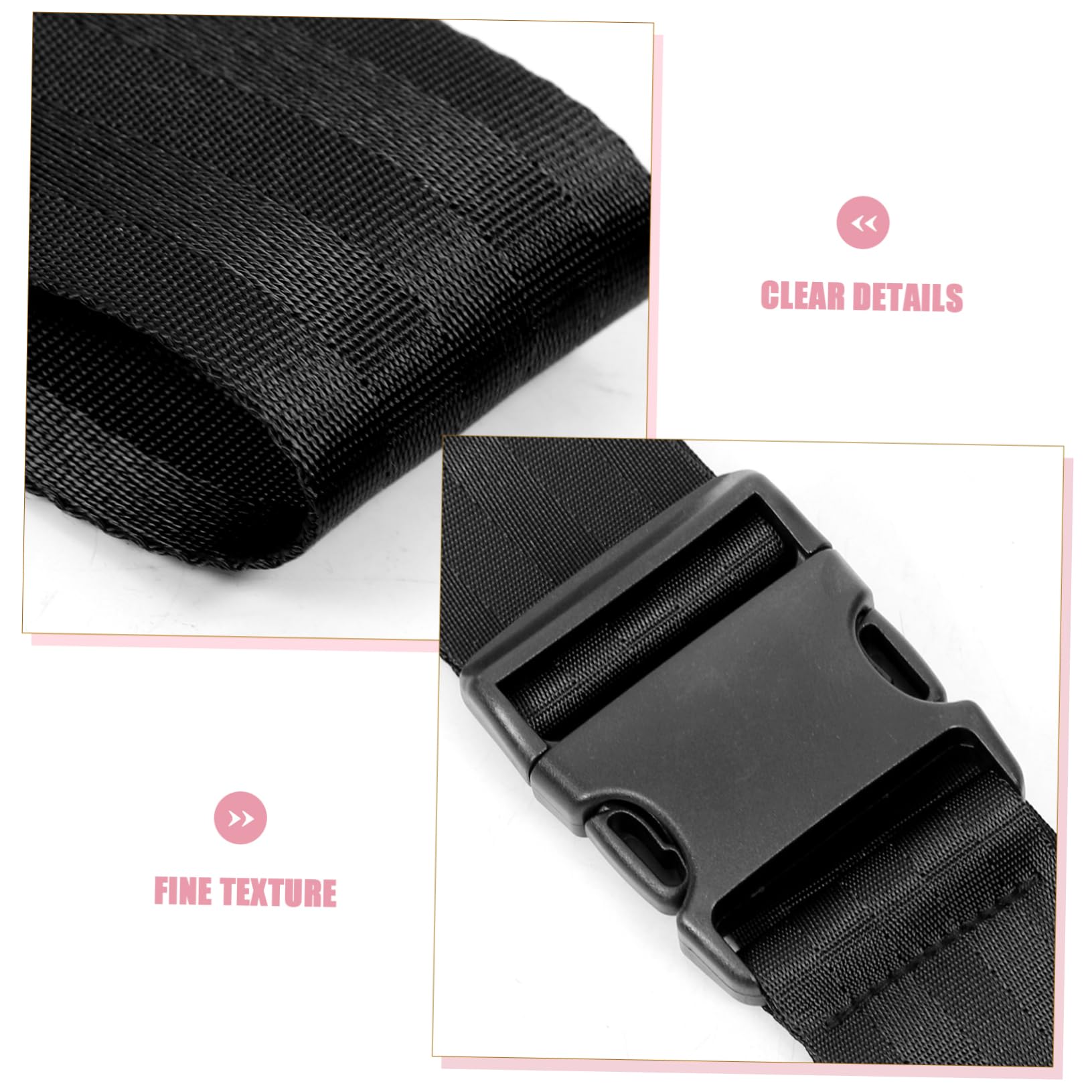 GALPADA 5 Juegos Correas de Equipaje Hebillas Maletas Bolsas Manejar Correa de Equipaje Correa de plástico para Equipaje Bandas de Maleta Correa de Amarre para Maleta poliéster Black