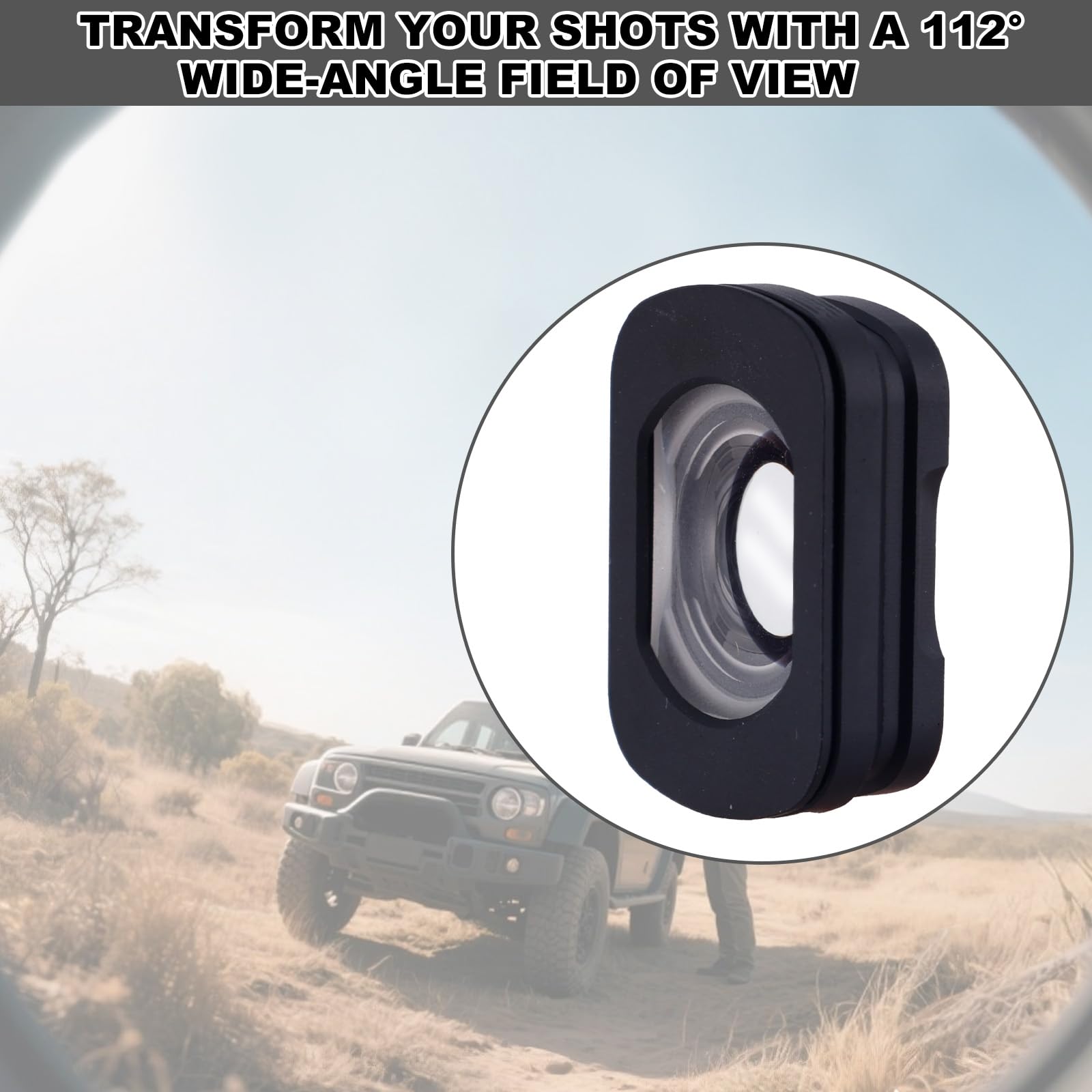 lasuroa Objectif Grand Angle à Fixation Magnétique Compatible avec DJI Osmo Pocket 3, Objectif en Verre Optique HD 112° avec Revêtement Double Face pour Osmo Pocket 3 Accessoires