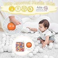 Vista 3 de Realhaha Colorful Ball Pit Balls Ball Pit Balls 2.2 Inch, 100 Count, Ideal for Kids' Ball Pit and Baby Pool