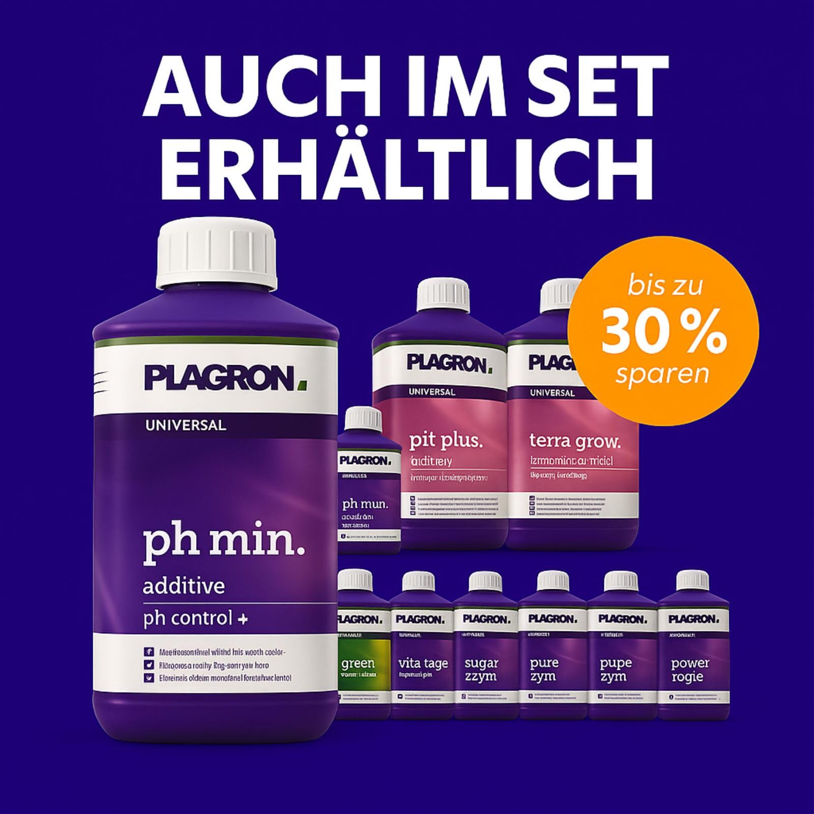 Weedness Plagron pH+ Plus 500 ml + pH-Minus 500 ml – Pack completo de corrector de pH