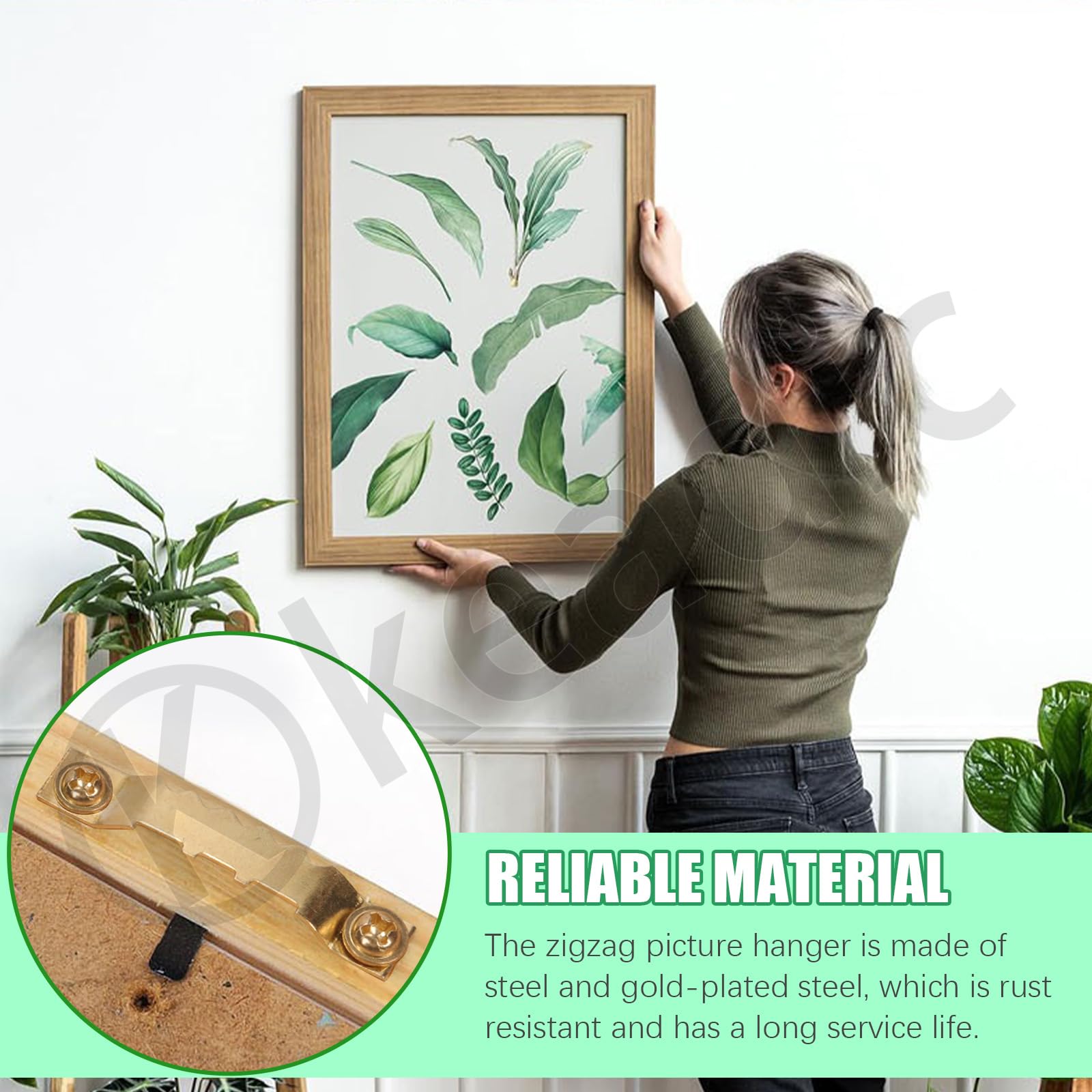 Keadic 401PCS Picture Frame Hangers Assortment Kits Including Sawtooth Photo Frames Holder, Picture Frames Turn Button - Image 4