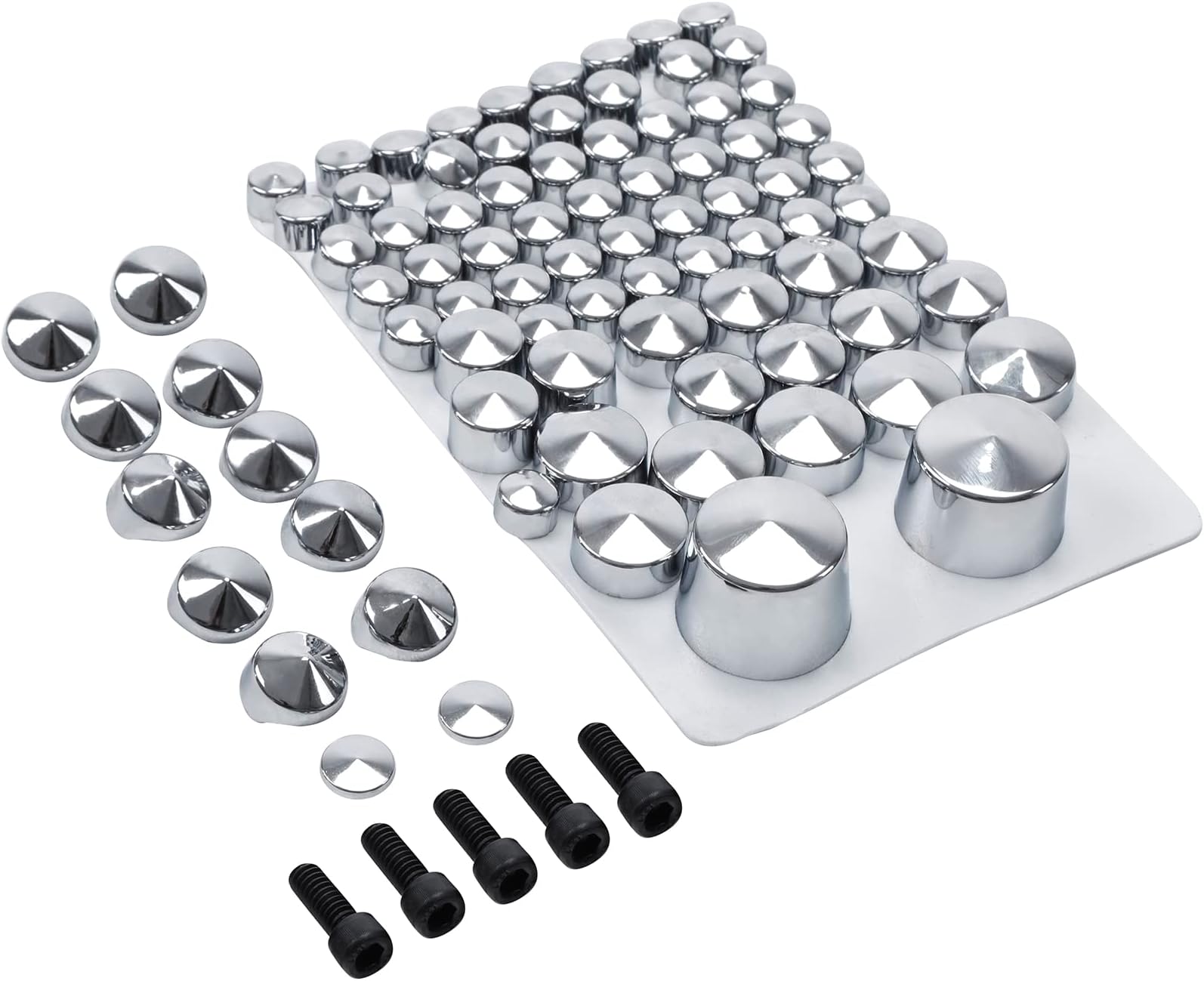 TCMT Chrome ABS Plastic Bolt Toppers Caps Kit Fits For Harley Davidson Softail FL FLS FX FXS Twin Cam 2007-2013