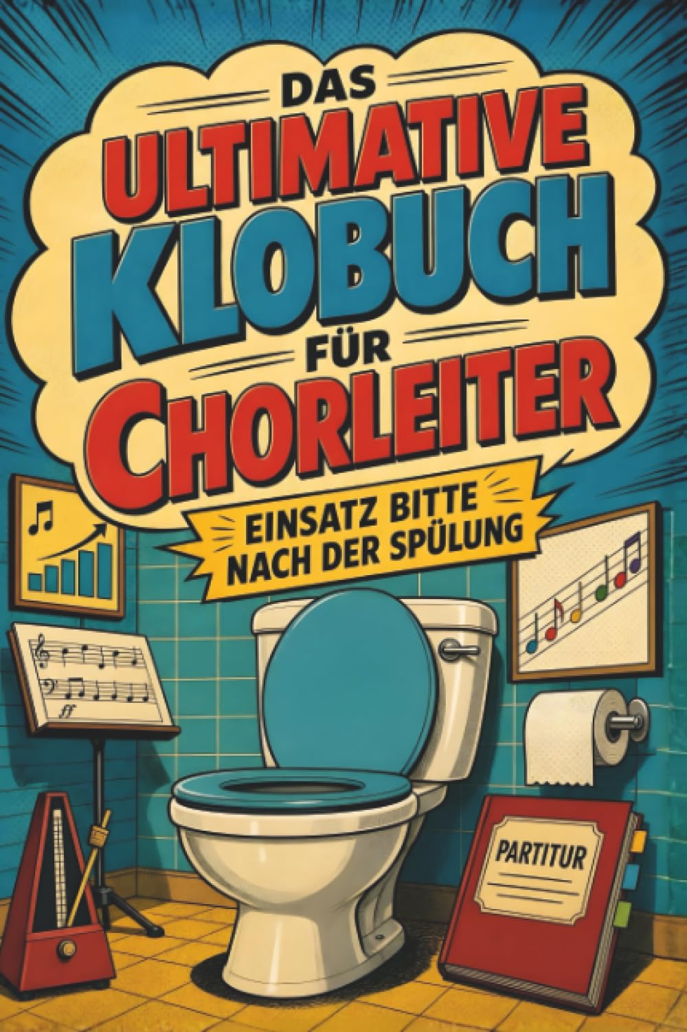 Das ultimative Klobuch für Chorleiter: Einsatz bitte nach der Spülung. Lustiges Geschenk für Fans von Chor, Singen und A-cappella