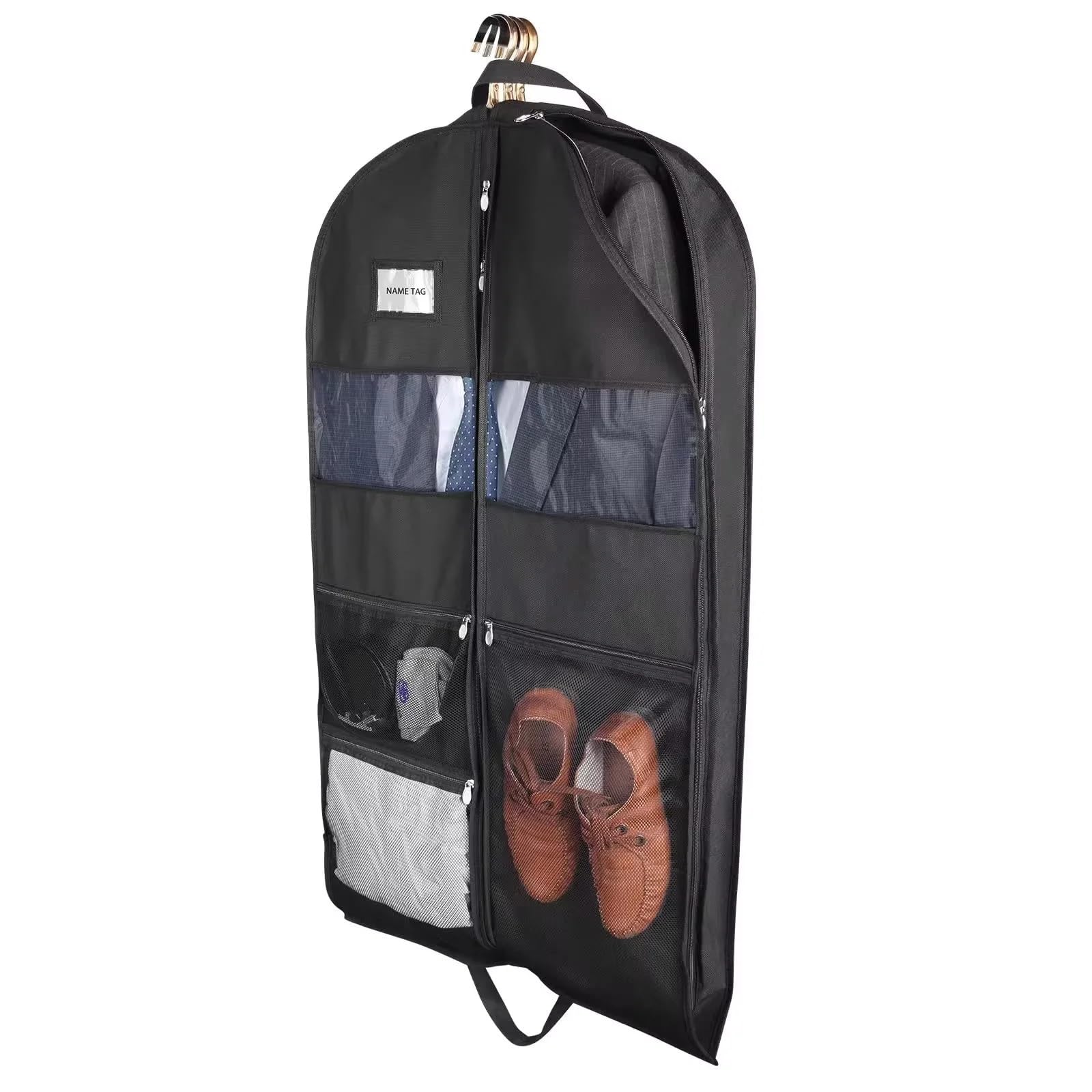 Sac De Danse Fille Housses à vêtements de voyage à suspendre, fermeture éclair double face, grandes poches en filet, rangement for vêtements de placard(2 PCS)