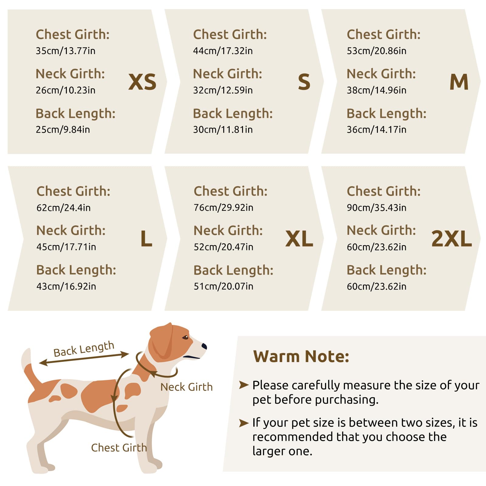 CITÉTOILE Manteau Imperméable pour Chien avec Doublure Polaire, Réflecteur, Harnais, Col Chaud, Brun, S