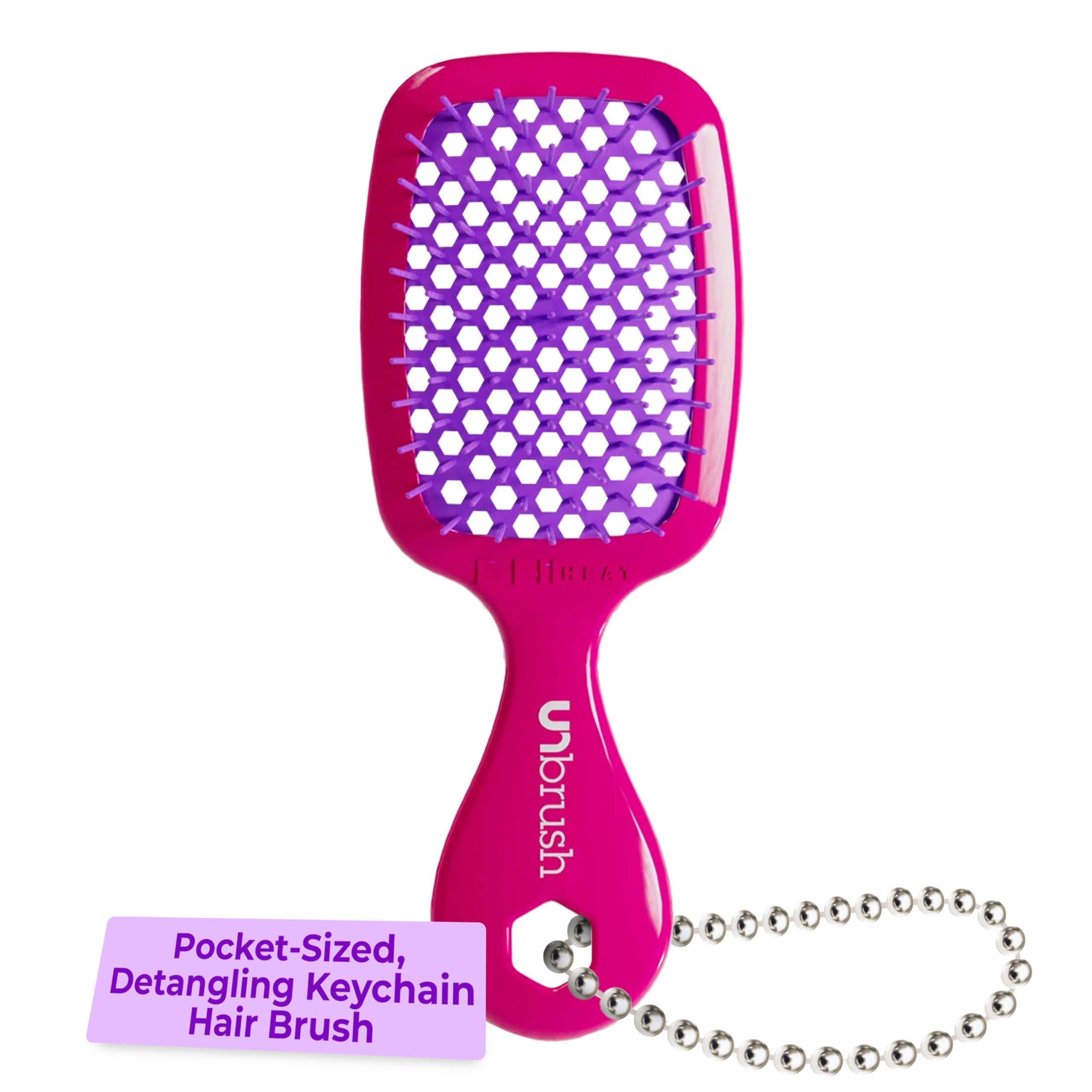 FHI Heat UNbrush Keychain Super Mini Hair Brush — Collectible Miniature Charm for Bags and Keys — Accessory for Beauty Lovers
