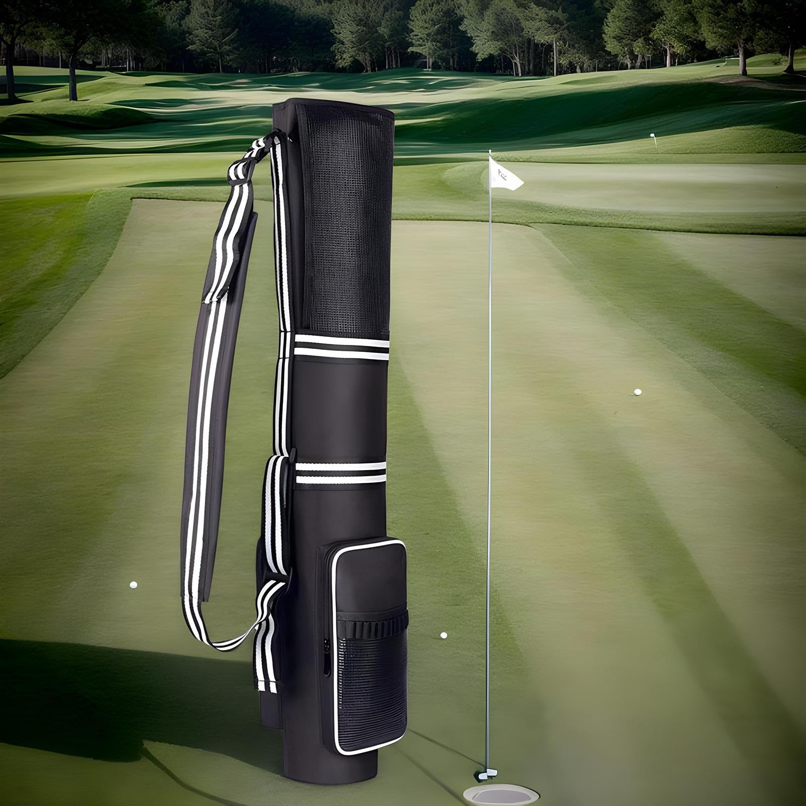 Bolsas De Golf para Hombre | Bolsas De Golf para Carritos,Organizador Ligero Impermeable Plegable para Torneos Viajes Avión Carrito Práctica Principiantes Tees Toallas