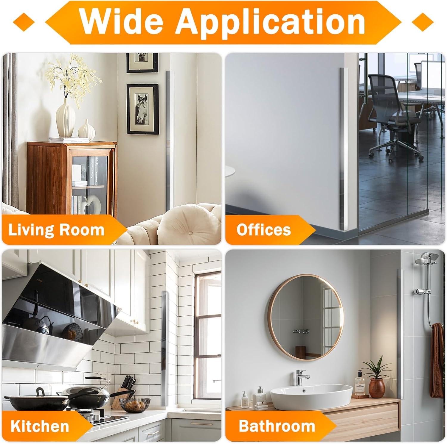 304 Stainless Steel Wall Corner Guard 2 x 2 x 48 inch Metal Wall Corner Protector with 90-Degree Angle for Wall Protection and Decoration (10 Pack)