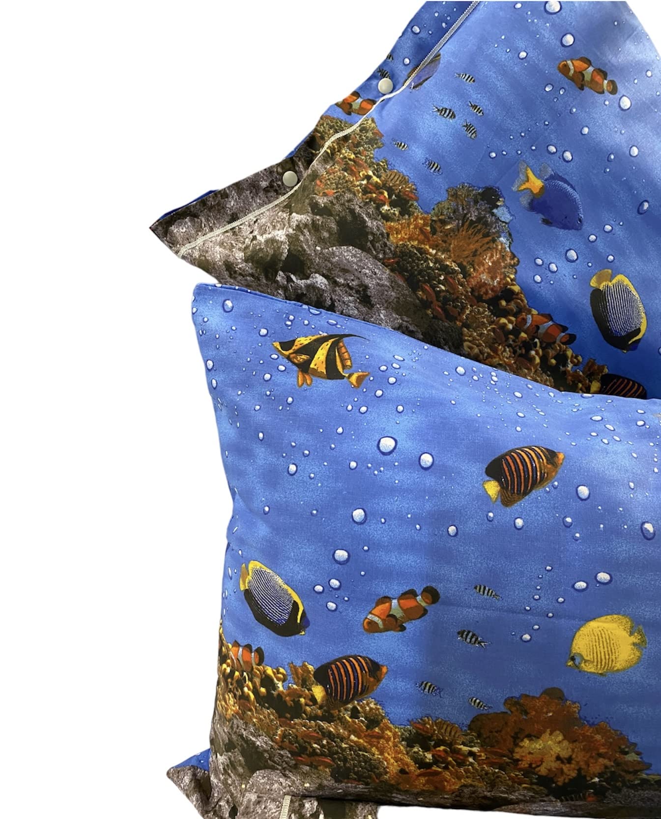 L'Emporio Casa Set Lenzuola Completo di Cotone 100% Italiano Tramonto Coralli Stelle Luna Pesci Varie Misure (Singolo, Pesci)