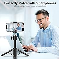 Vista 7 de EMEET - Trípode de cámara web, mini trípode profesional para cámara web, alturas ajustables con cabezal giratorio de 360°, portátil y ligero, uso