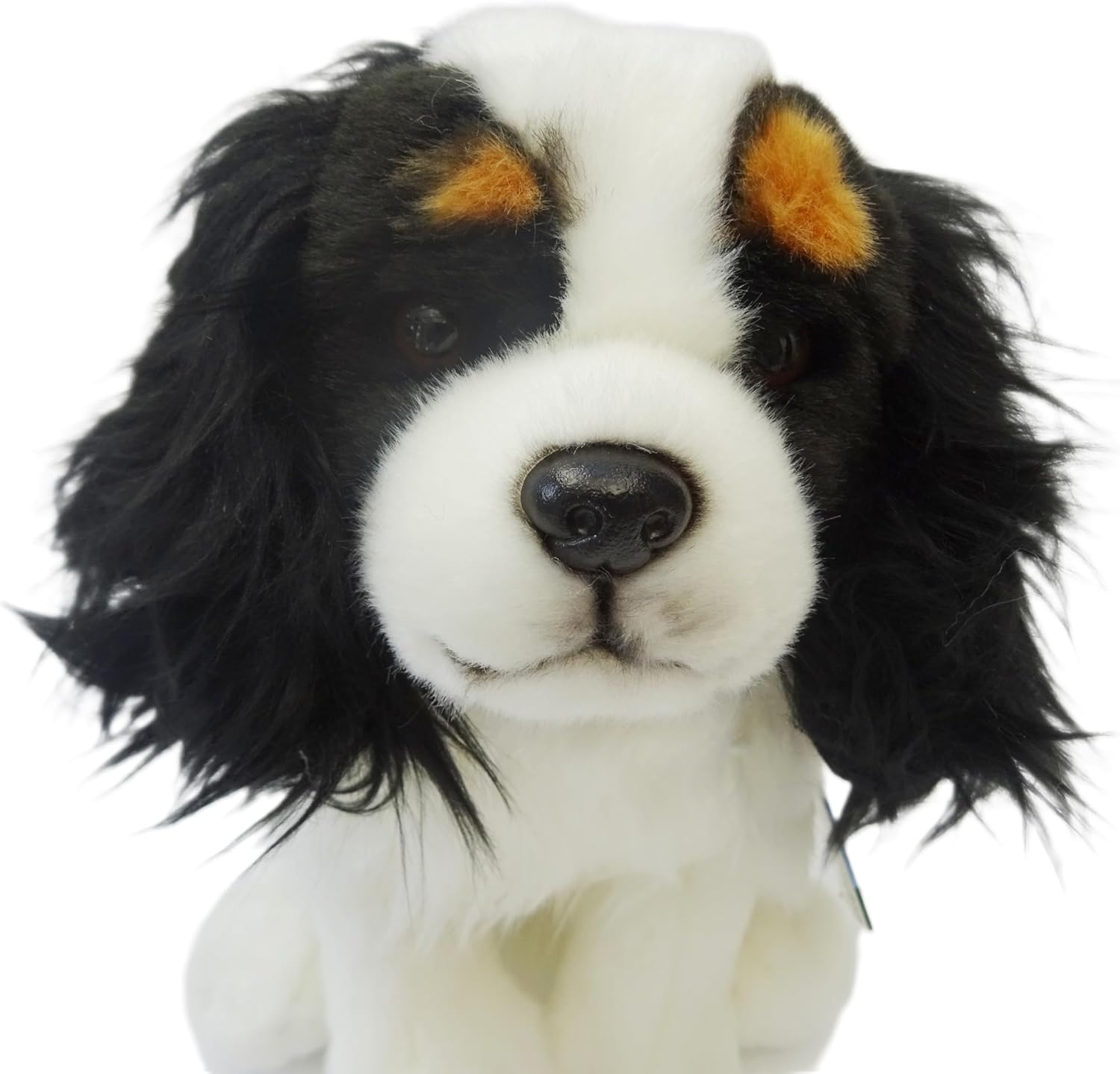 King Charles Cavalier Tri Color Plush Toy Dog Plushie Can Be Personalized & Customized With An Engraved Tag, Collar and Stunning Gift Wrap