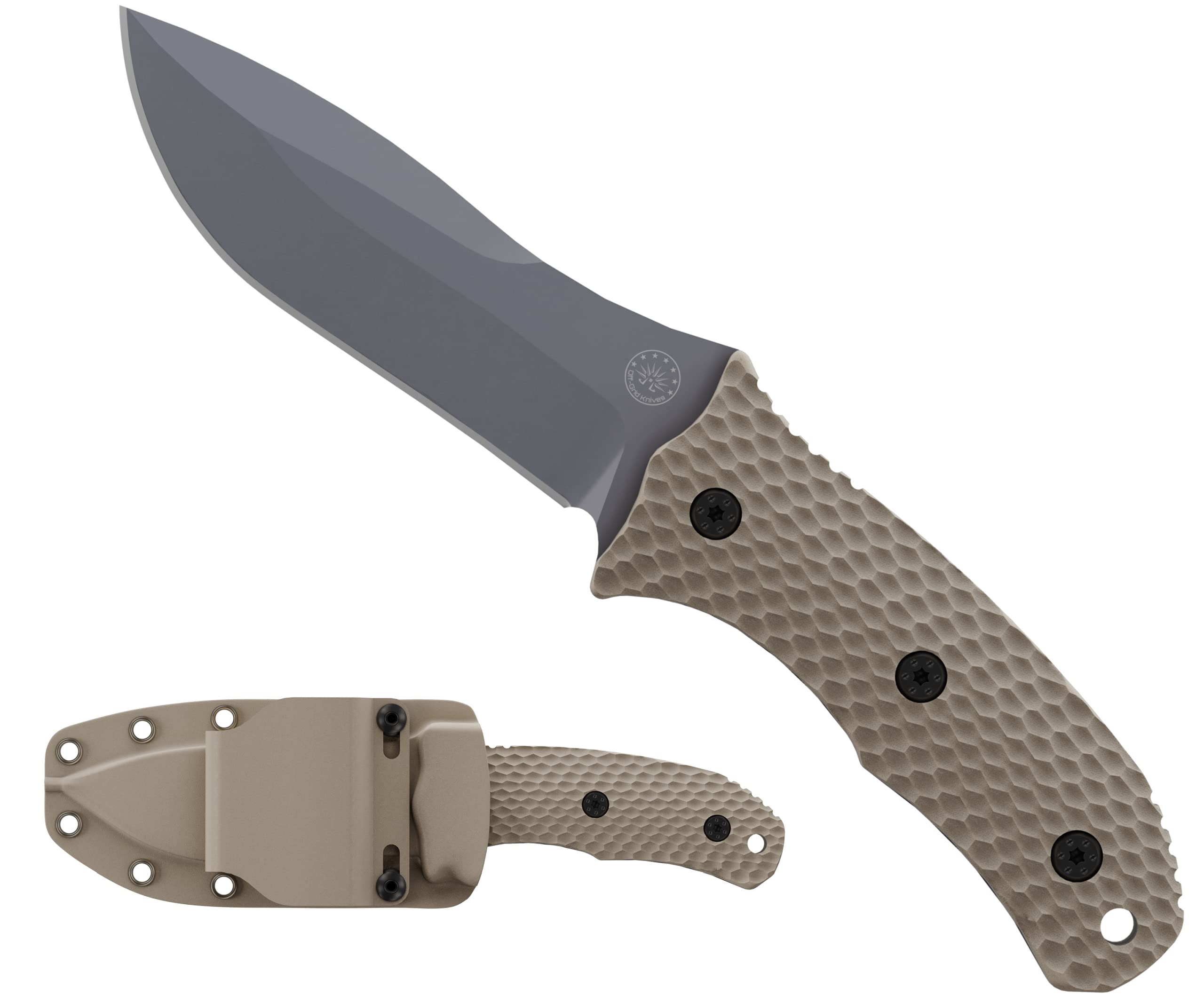 OffGrid Knives Backcountry Coyote Fixed Blade D2 Steel Knife with