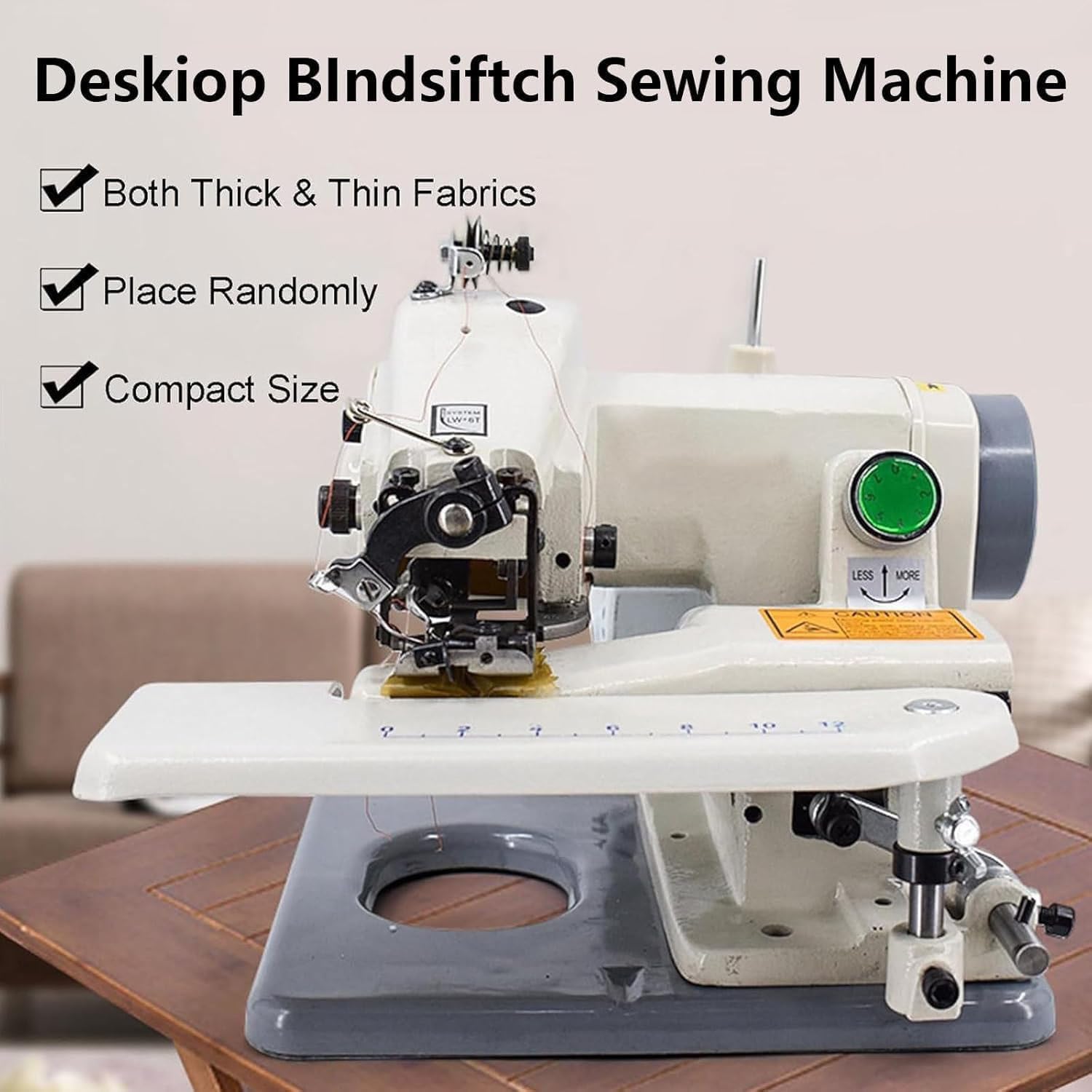 Przenośna maszyna do szycia Blindstitch – elektryczny, niewidoczny ścieg łańcuchowy z maksymalną prędkością 1200 obr./min, skok igły 3-8 mm, zawiera 10 igieł do wszechstronnych potrzeb szycia