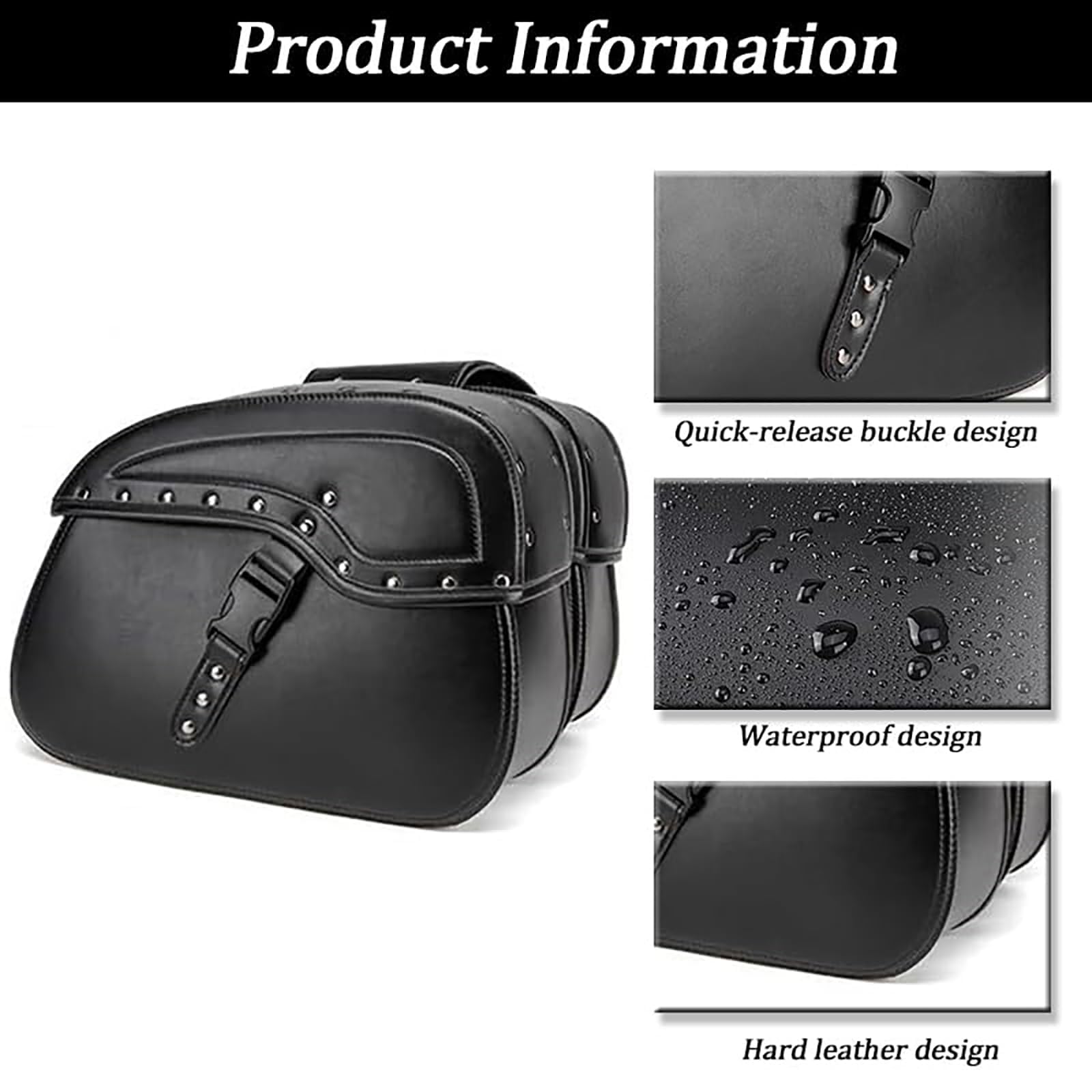 1 Paire Sacoches de Selle de Moto pour Triumph Speed Twin 900 Street Bike, Coffre Moto Sac Voyage Sac à Outils de Moto Étanche, Sacoches Latérales Porte-Bagages Moto