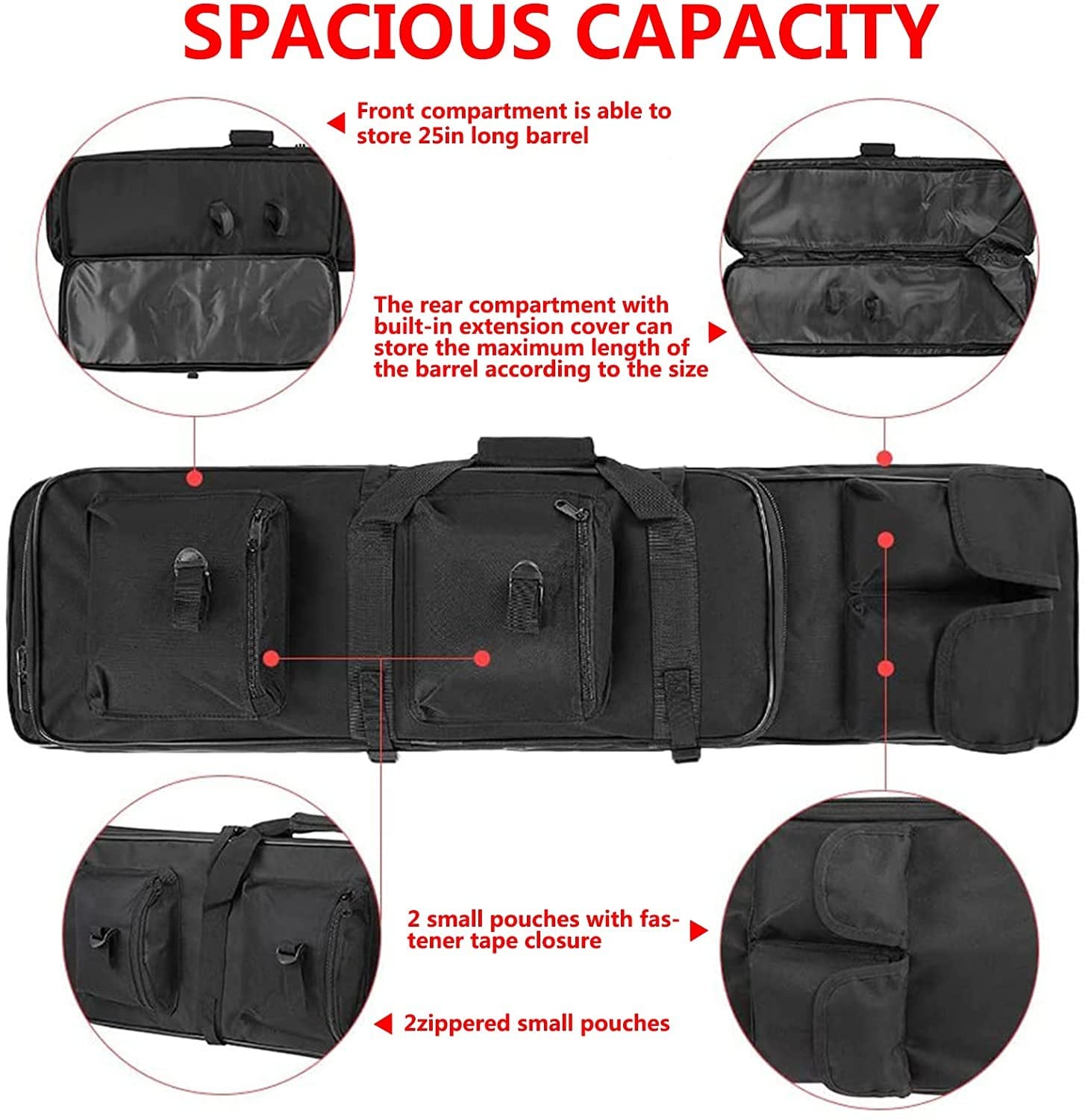 Custodia per Fucile, Borsa per Armi, Resistente e Impermeabile, Fodero Porta Fucili Imbottito, Borsa per Fucile da Caccia, Softair, Tiro, Spedizione di Caccia 85cm