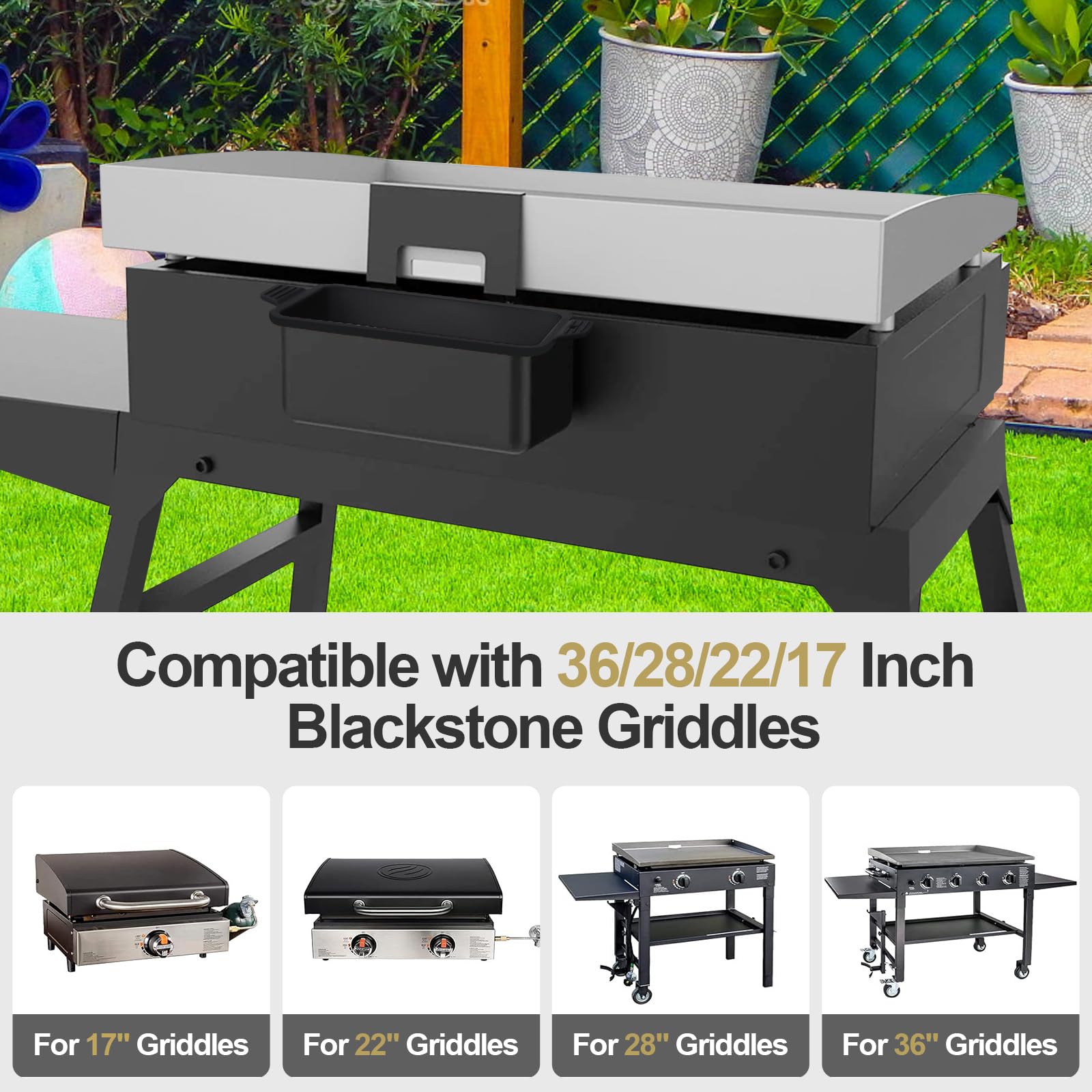 Silikon-Fettbechereinsätze Für Blackstone Grills – 2 Stück, Wiederverwendbar – Passend Für 91,4 Cm, 71,1 Cm, 55,9 Cm Modelle