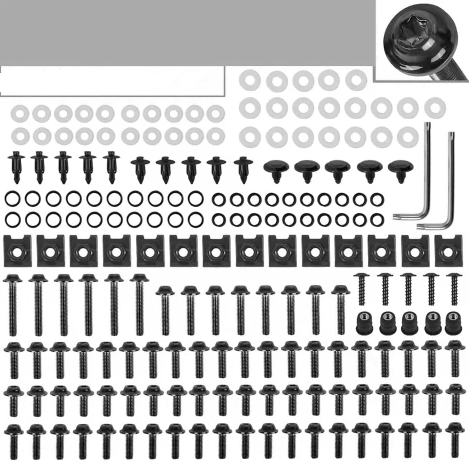 オートバイボルトナット Compatible With For ZX10R For ZX10RR 195 個 オートバイボルトナット Compatible With For ZX10R For ZX10RR 195 個