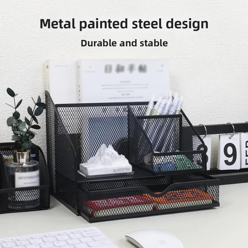 Metalowy stojak na dokumenty – uchwyt na dokumenty z kutego żelaza do materiałów biurowych i przechowywania danych, stylowa konstrukcja siatki dla efektywnego zarządzania plikami
