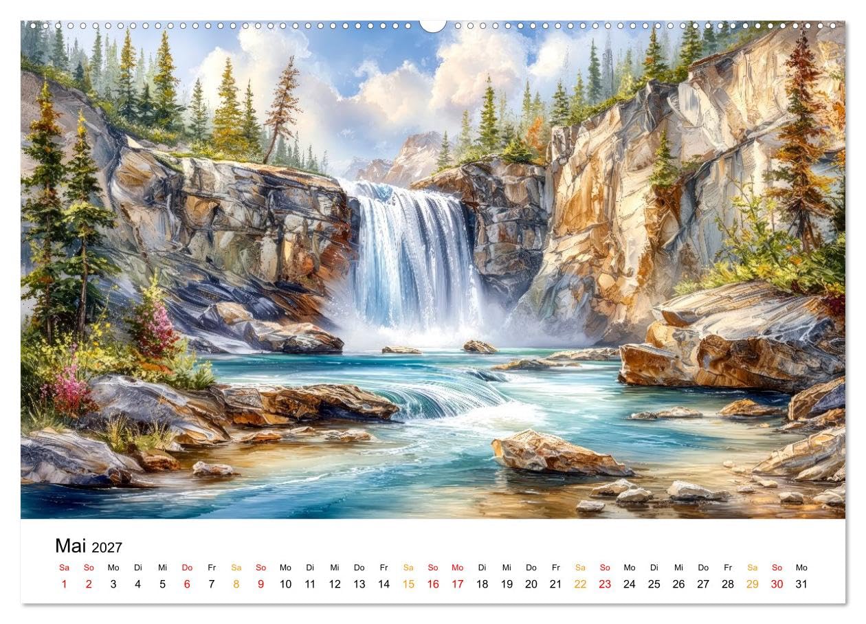 Kanada - Weite, Wasser, Wunder (hochwertiger Premium Wandkalender 2027 DIN A2 quer), Kunstdruck in Hochglanz: Kanada - pulsierenden Städte und unberührte Wildnis. (CALVENDO Orte)