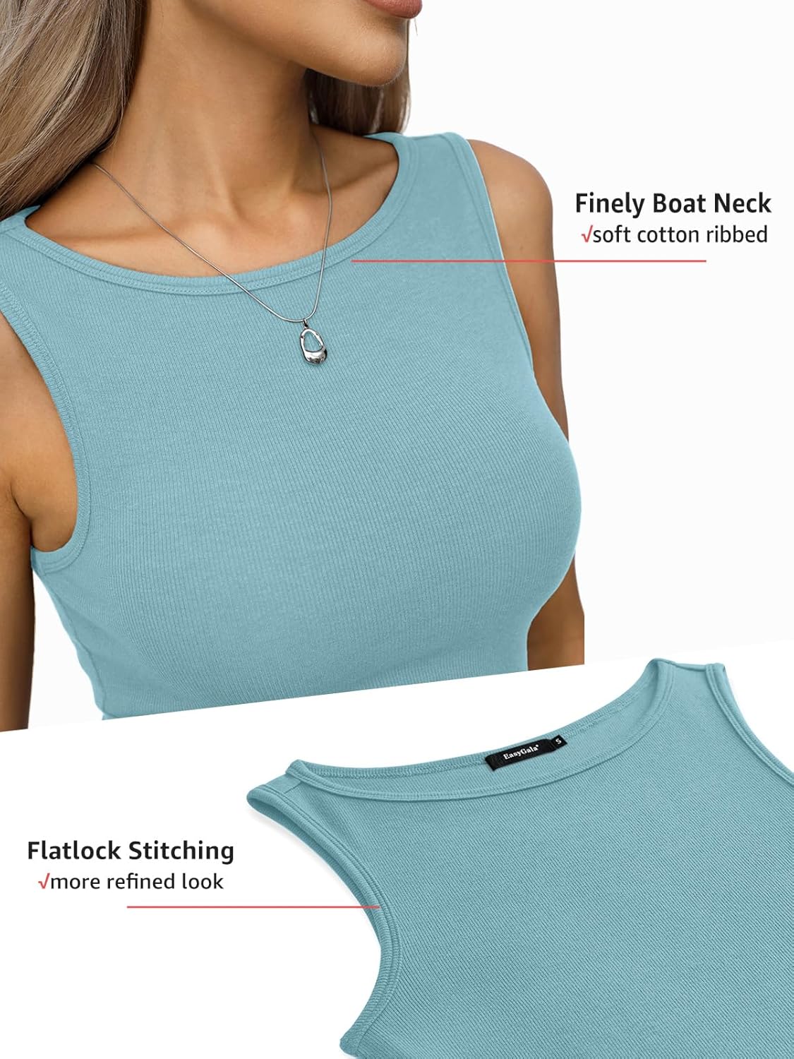 Women Cotton Ribbed Tank High Neck Sleeveless Shirts Basic Summer Going Out Top Cute Slim Fitted Clothes 2026 - Image 4