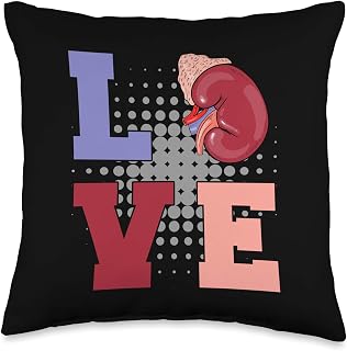 Kidney Love Dialysis Operator Kidney Patient Dialysis Tech Throw Pillow