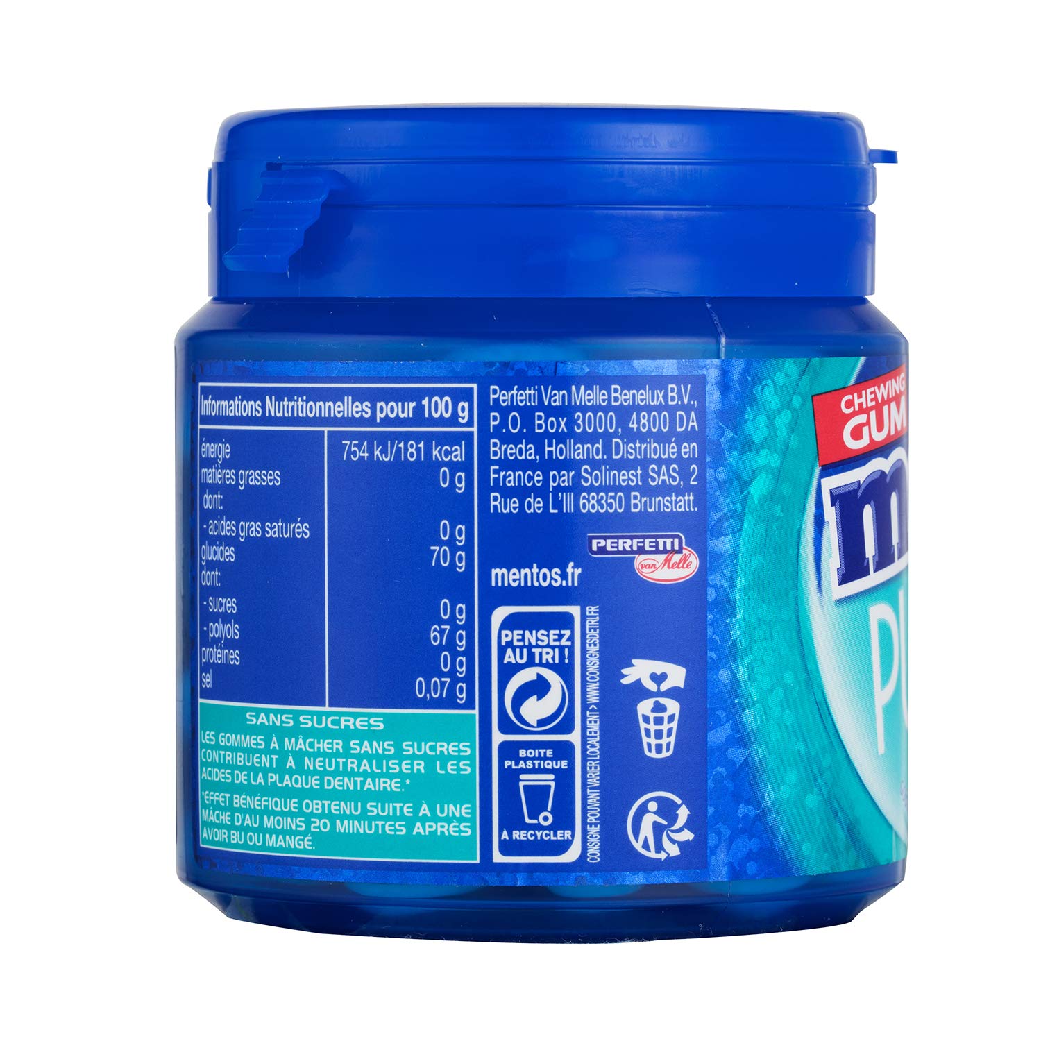 Mentos Gum Pure Fresh Menthol Eucalyptus - Pack de 4 Boîtes