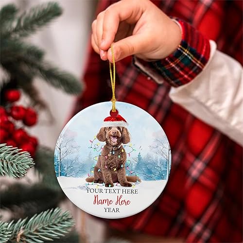 Vista 108 de Rottweiler - Adorno de cerámica personalizado para perro de Papá Noel, nombre y texto personalizados para mascotas, feliz para los amantes