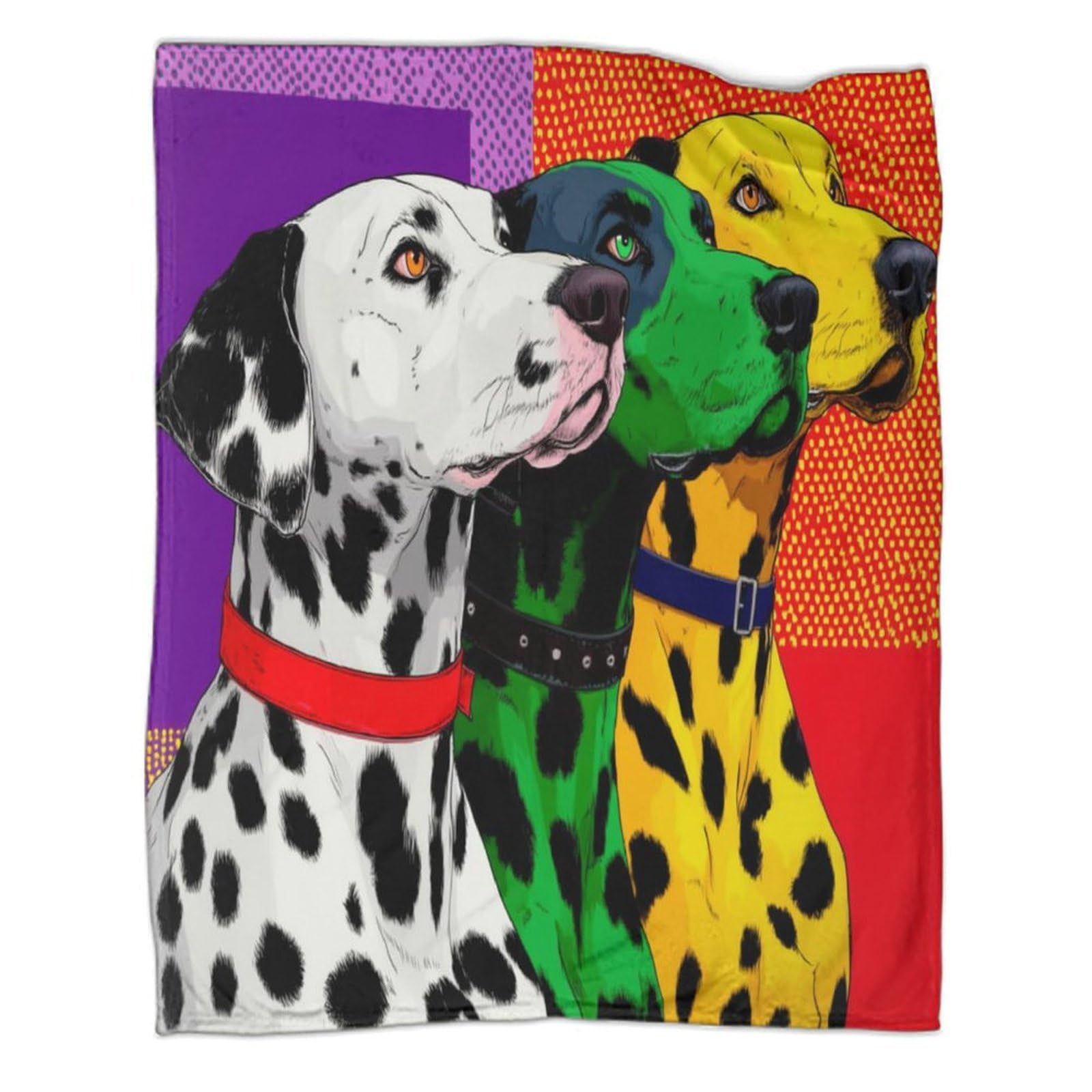 kaiyun 3 Dogs Bedding Blanket Printed Fluffy Soft Comfortable Suitable for Sofa Bed 40x50inch(100x130cm)
