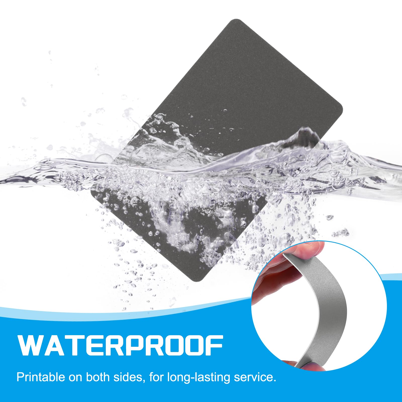 PATIKIL Blank PVC Cards, 20 Pack Inkjet Plastic ID Card CR80 30 MIL White Printable Business Cards - Image 4