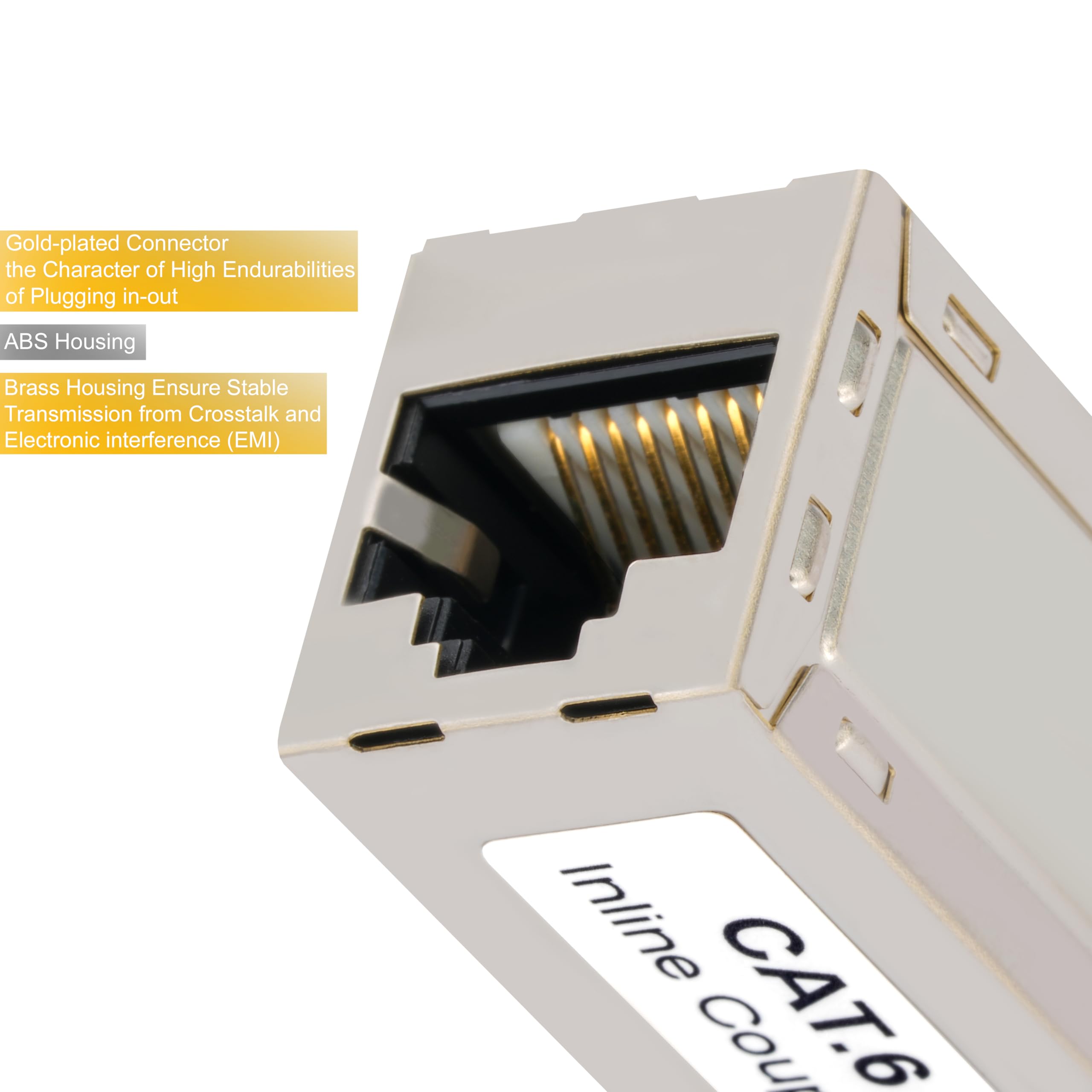 BIGtec 2 pezzi Adattatore di giunzione LAN RJ45 Ethernet Cavo di prolunga Cavo di rete Cavo patch Involucro in metallo compatibile CAT8 CAT7 CAT6a CAT5e CAT5