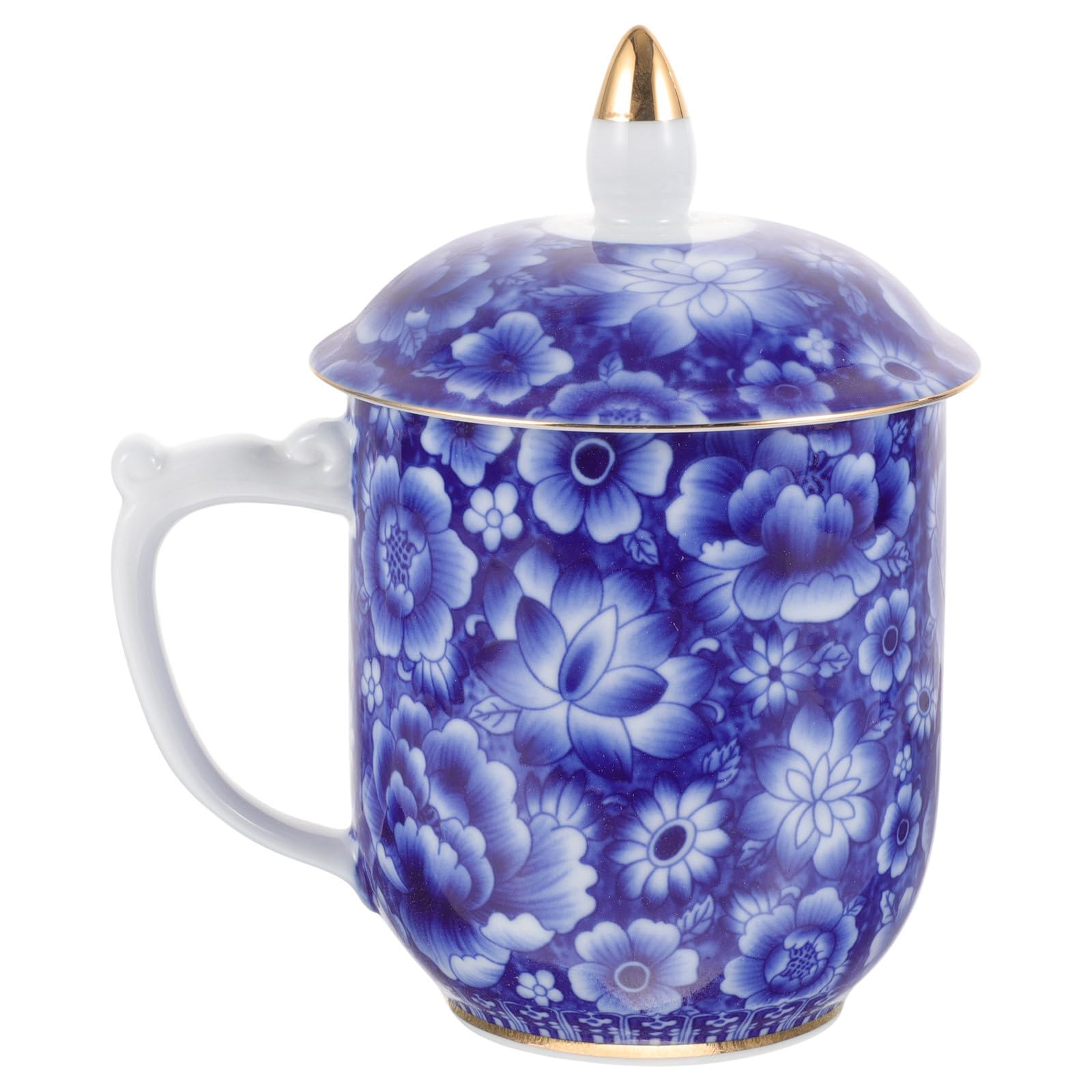 SHINEOFI Chinesische Teetasse Komfortables Handgefühl mit Deckel und Sieb aus Keramik und Feine Verarbeitung für Büro und Outdoor für Teeliebhaber
