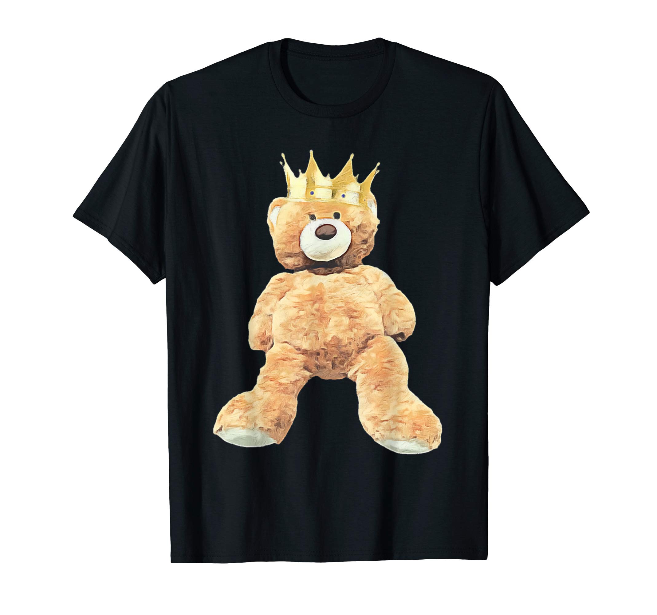 Trendy Teddy Bear Tee ApparelKing Crown Teddy Bear T-ShirtOEKO-TEX STANDARD 100