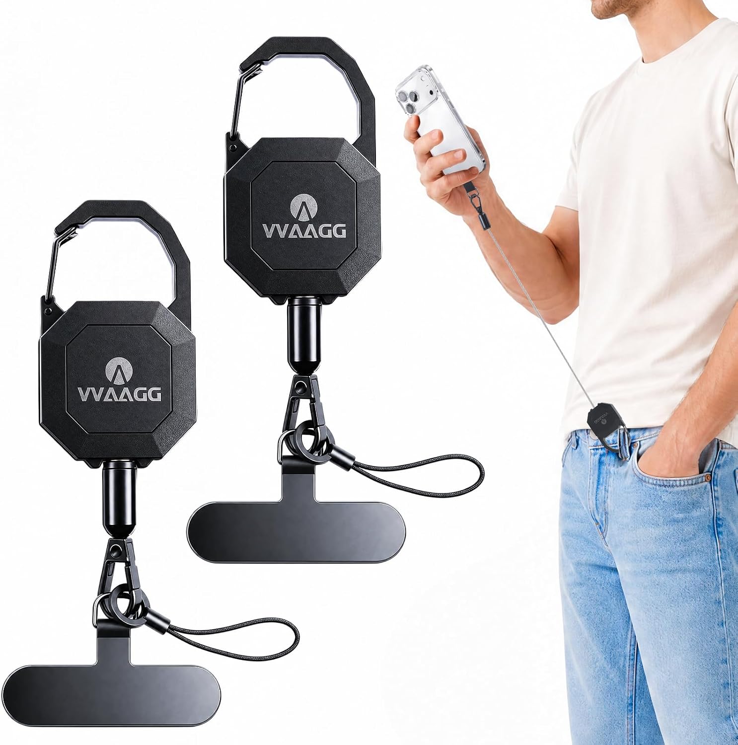 VVAAGG Phone Tether, Anti Theft Phone Strap for iPhone & Smartphones