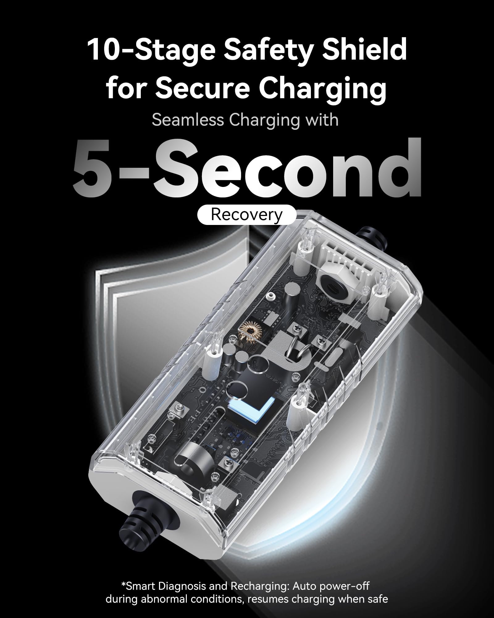 Electric Vehicle Charger (7.4 kW, Type 2, 32A Commando Plug, 8.5 m), IP65 Portable Car Charger with Adjustable Current (6A–32A) and Delayed & Timed Charging, Compatible with EVs and Hybrids - 5